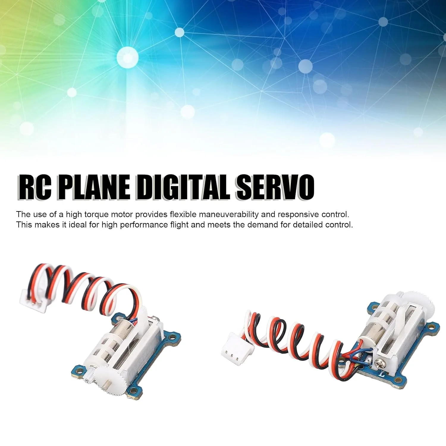 سروو دیجیتال هواپیمای RC، فوق سبک 1.5 گرمی 900-2100us خطی دیجیتال برای مینی پهپاد هواپیمای بال ثابت 3.7V-6V (دو عدد)