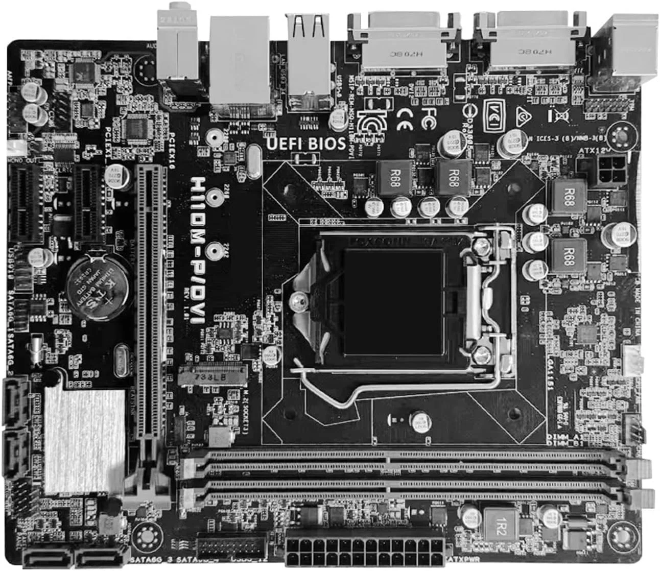 مادربرد H110M-P/DVI مدل LGA 1151 H110 DDR4 با ظرفیت 32 گیگابایت و پشتیبانی از پردازنده های i3-6100 7300 6400 6600 7500 6700 7700 مادربرد H110M-P/DVI مدل LGA 1151 H110 DDR4 با ظرفیت 32 گیگابایت و پشتیبانی از پردازنده های i3-6100 7300 6400 6600 7500 6700 7700