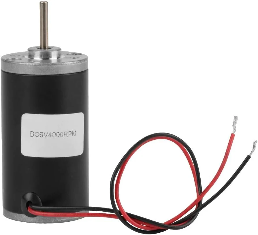 موتور آهنربای دائم DC مدل Eujgoov 31ZY، موتور الکتریکی 6 ولت، موتور براش خورده الکتریکی CW/CCW (سرعت 4000 دور در دقیقه، 6 ولت)