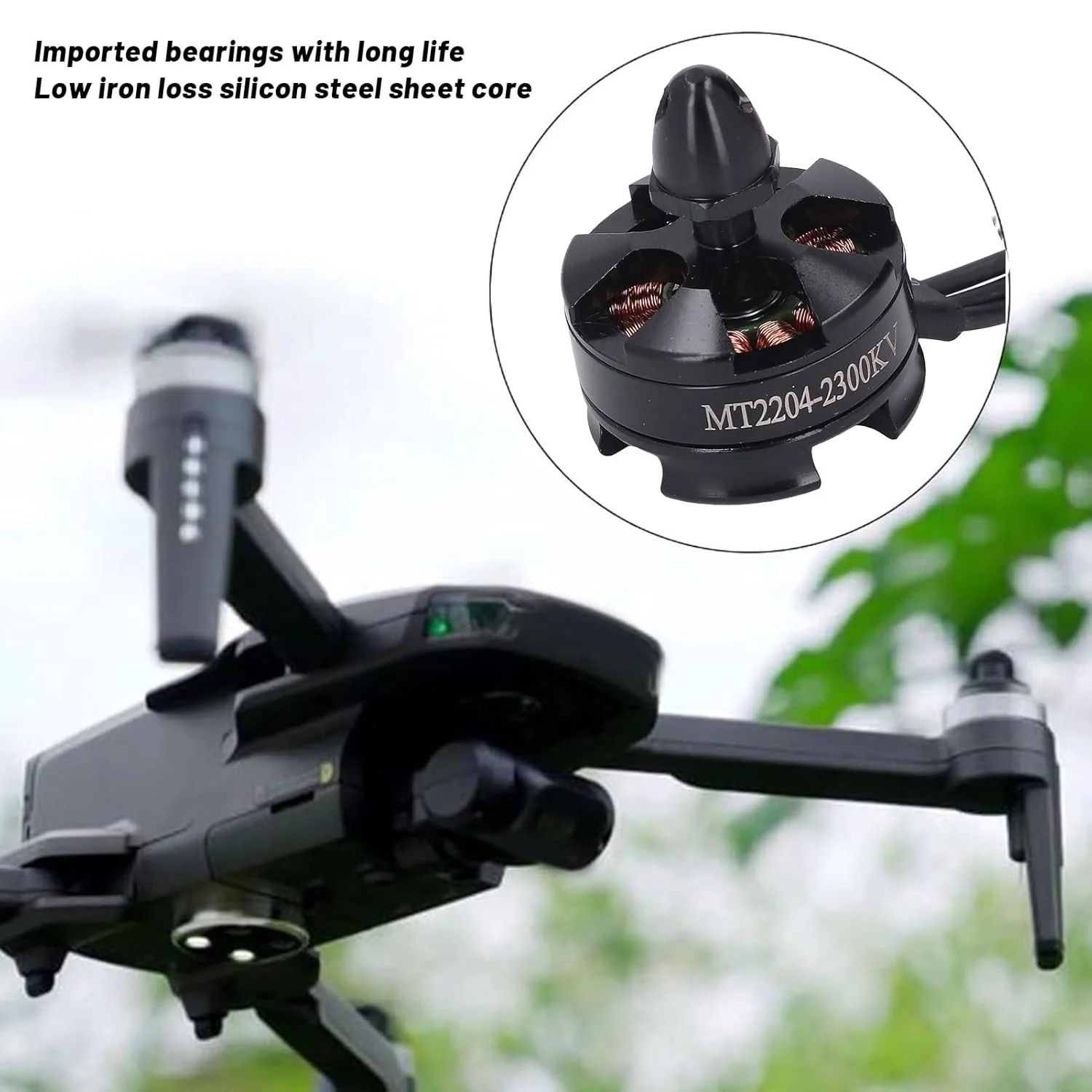 موتور براشلس پهپاد FPV مدل 2300KV با حداکثر نیروی رانش 420 گرم و بلبرینگ مناسب برای 80 210 250