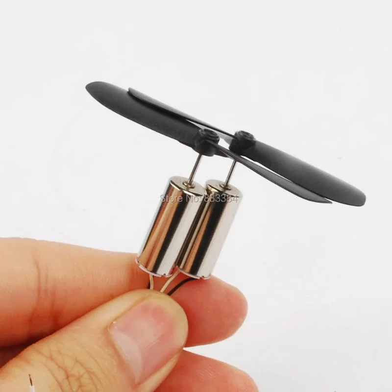 موتور میکرو بدون هسته با پروانه، سرعت بالا 50000 دور در دقیقه، محور بلند برای مدل هواپیما، کوادکوپتر، DIY