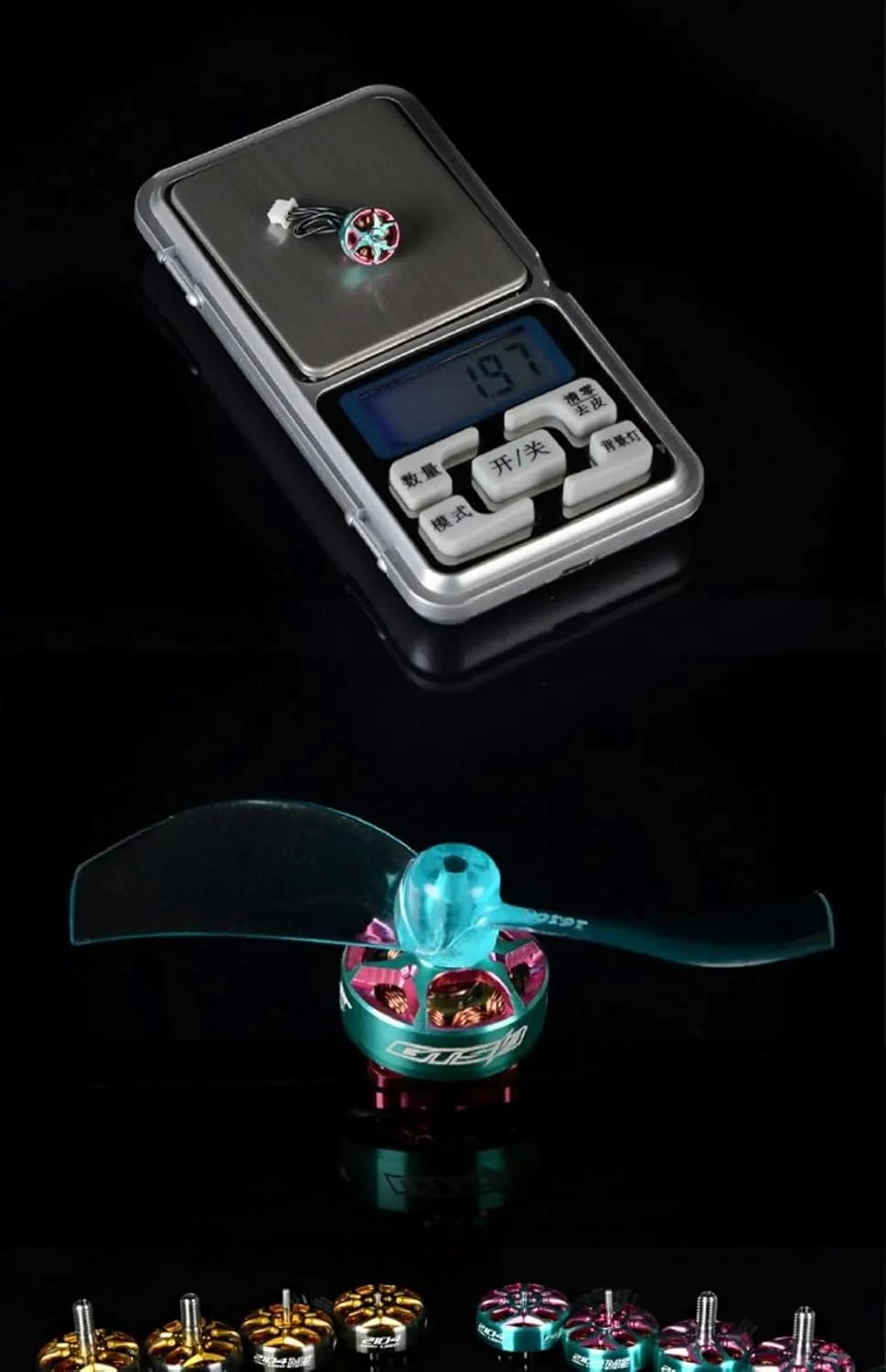 موتور براشلس FPV مدل GTS V3 0802 22000KV/25000KV 1S 4.25V برای موتورهای RCINPOWER، مناسب فریم های کوچک 1.2 تا 1.6 اینچی مسابقه ای و پهپادهای داخلی (4 عدد 0802 22000KV)