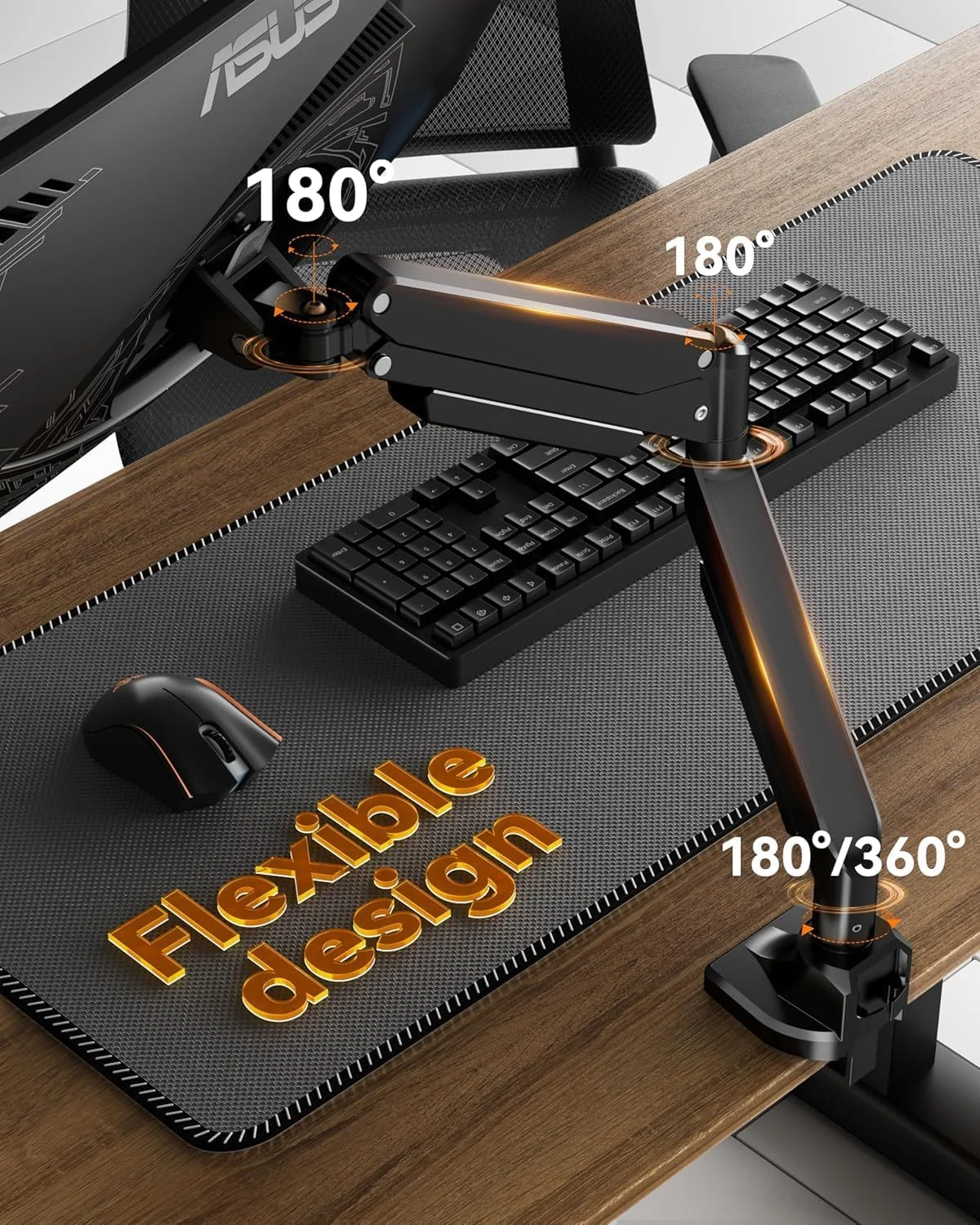 بازوی مانیتور سنگین - پایه مانیتور 15 کیلوگرمی برای صفحه نمایش های فوق عریض تا 49 اینچ، فنری گازی، بازوی مانیتور تکی کامپیوتر خمیده برای صفحه نمایش های گیمینگ 34/49 اینچ بازوی مانیتور سنگین - پایه مانیتور 15 کیلوگرمی برای صفحه نمایش های فوق عریض تا 49 اینچ، فنری گازی، بازوی مانیتور تکی کامپیوتر خمیده برای صفحه نمایش های گیمینگ 34/49 اینچ