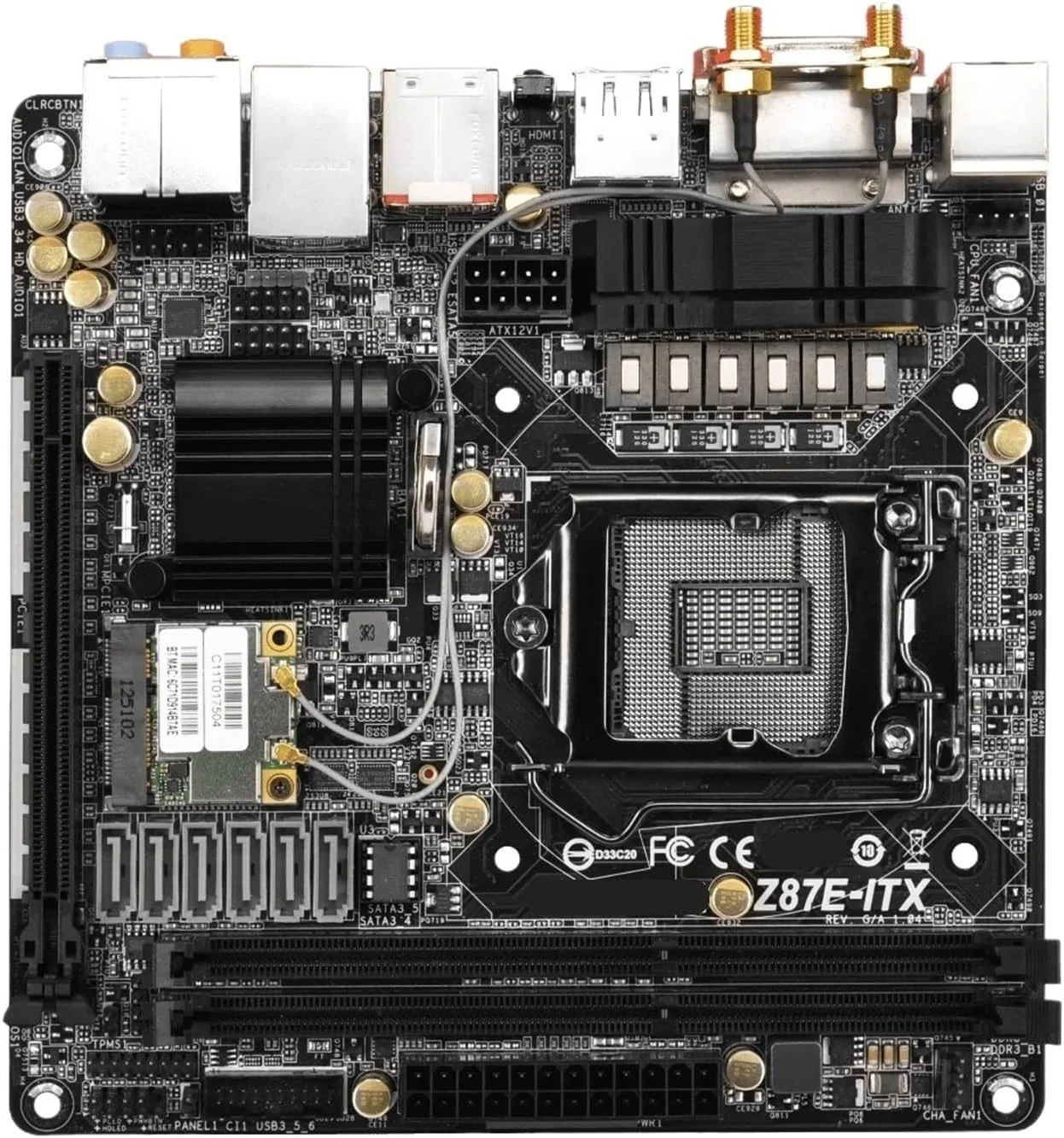 مادربرد 1pcs Z87E-ITX Z87i ITX LGA 1150 Z87 پشتیبانی از پردازنده های 4770 4690 4670 4790 4590 4170 4130 CPU DDR3 16GB