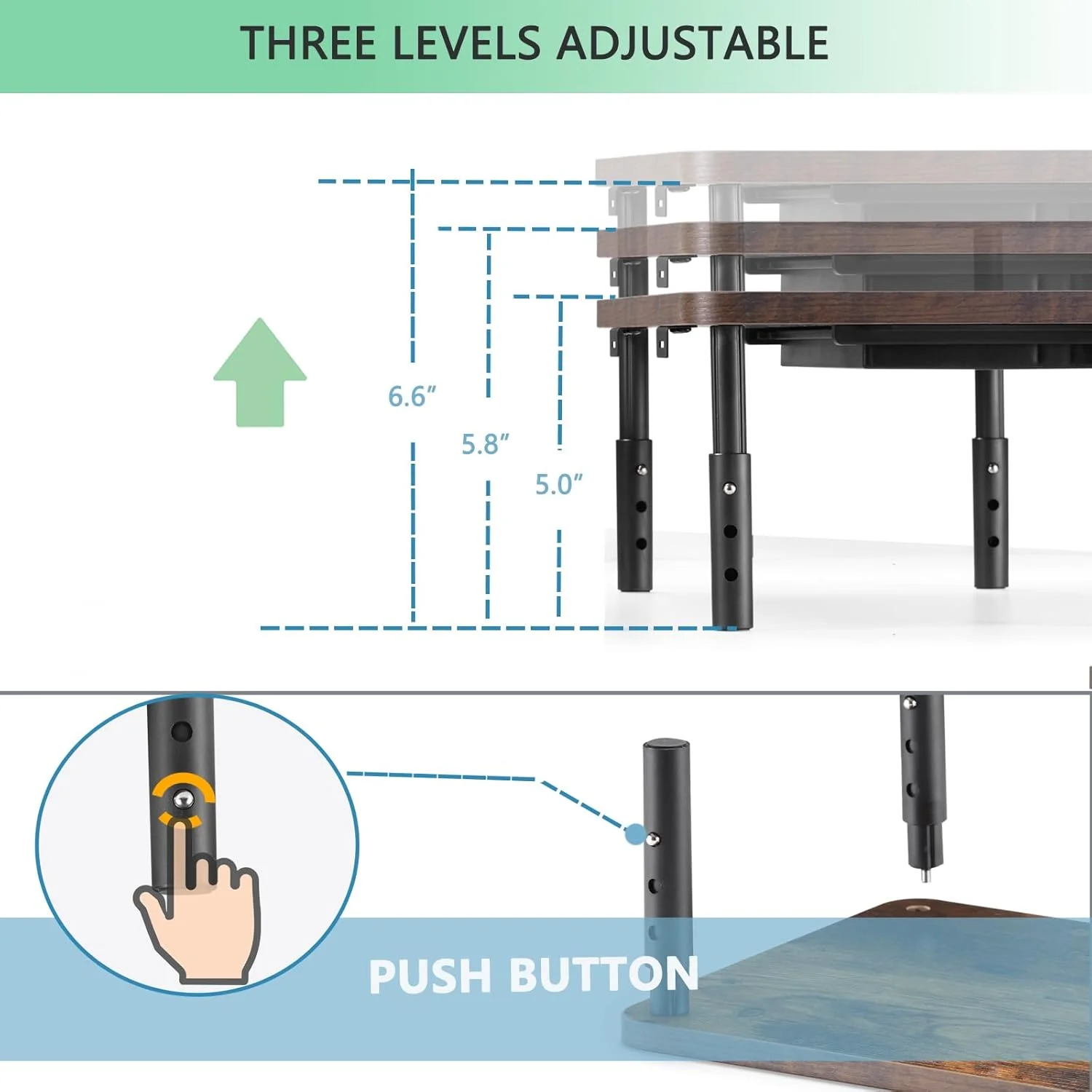 پایه دو مانیتوره اِتو، پایه مانیتور دوتایی برای کامپیوتر، لپتاپ و پرینتر، با ۳ طبقه قابل تنظیم از نظر طول و زاویه، سازماندهنده رومیزی با نگهدارنده تلفن و کشو، لوازم جانبی اداری مشکی پایه دو مانیتوره اِتو، پایه مانیتور دوتایی برای کامپیوتر، لپتاپ و پرینتر، با ۳ طبقه قابل تنظیم از نظر طول و زاویه، سازماندهنده رومیزی با نگهدارنده تلفن و کشو، لوازم جانبی اداری مشکی