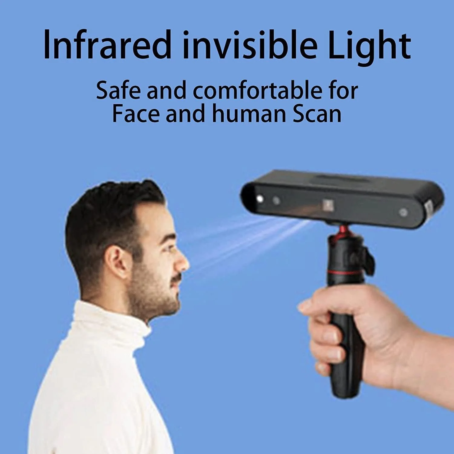 اسکنر سه بعدی قابل حمل با طراحی نور ساختار یافته دوچشمی، دقت 0.3 میلی متر، شناسایی خودکار، حالت دستی، ایده آل برای منزل، دفتر کار یا متخصصان در حال حرکت