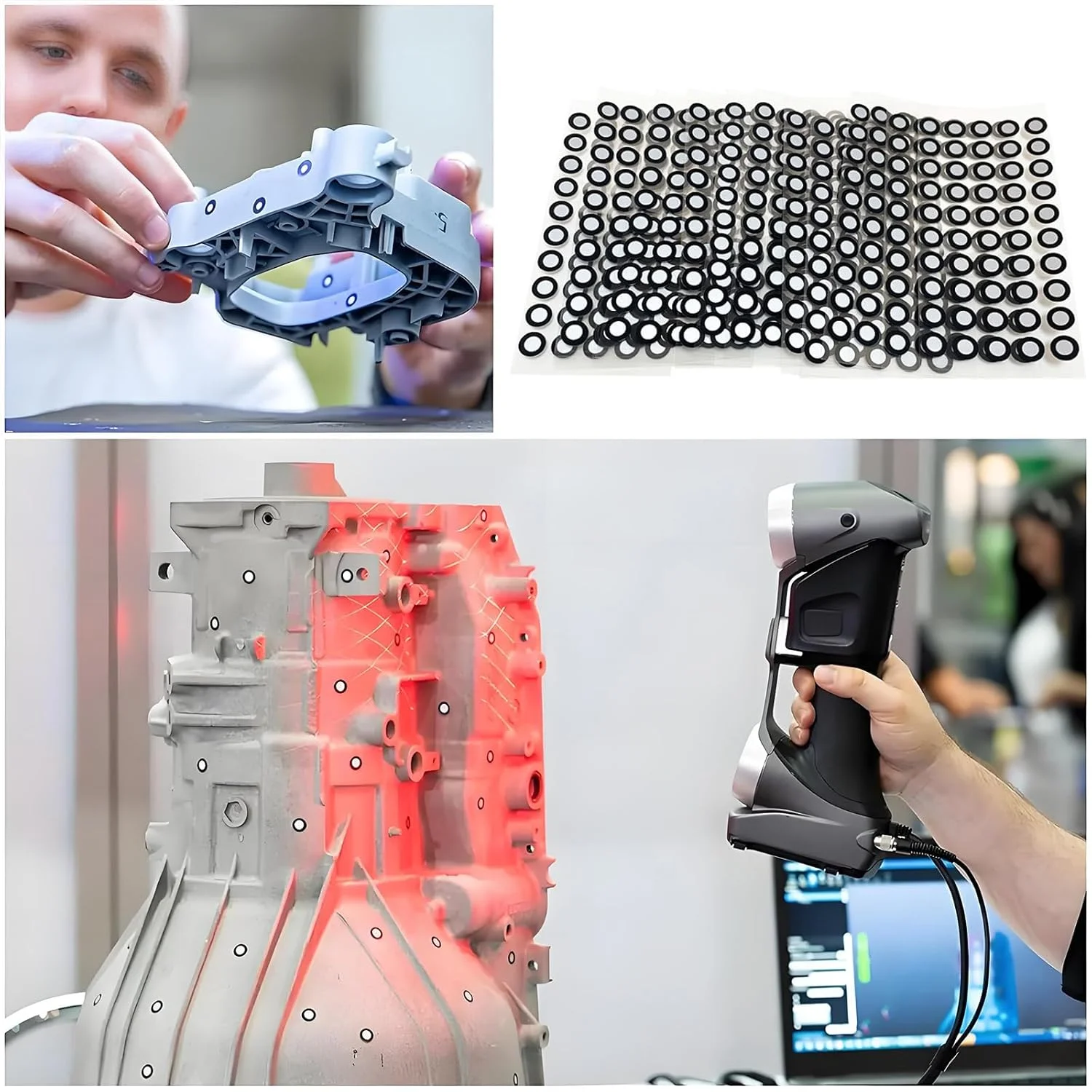 نشانگرهای اسکن سه بعدی 6.0 میلی‌متری برای اسکنرهای سه بعدی - نقاط نشانگر بازتاب سه بعدی (20 برگه 1000 نقطه‌ای)