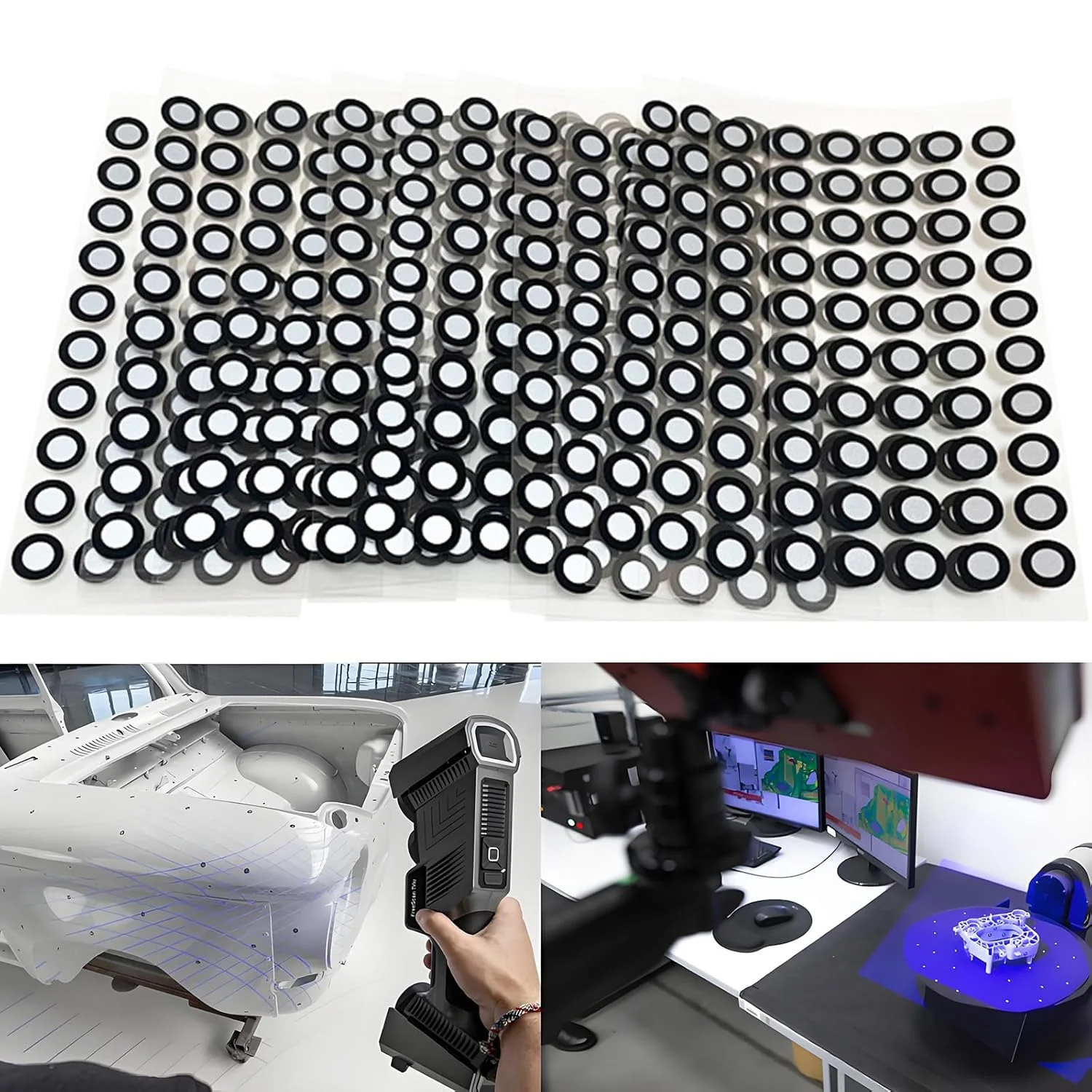 نشانگرهای اسکن سه بعدی 6.0 میلی‌متری برای اسکنرهای سه بعدی - نقاط نشانگر بازتاب سه بعدی (20 برگه 1000 نقطه‌ای)