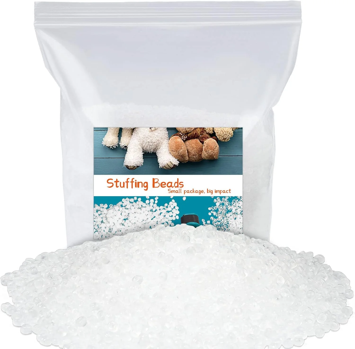 مهره های پلی استایرن Mnuizu، مناسب برای پر کردن عروسک، بافتنی، کیسه های لوبیا - مهره های شفاف الاستیک برای صنایع دستی