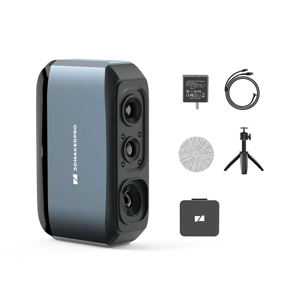 اسکنر سه بعدی 3DMakerpro Moose، اسکنرهای سه بعدی فرمت متوسط برای چاپ، منبع نور ال ای دی آبی، دقت تا 0.03 میلی متر، اسکن تمام رنگی 24 بیتی