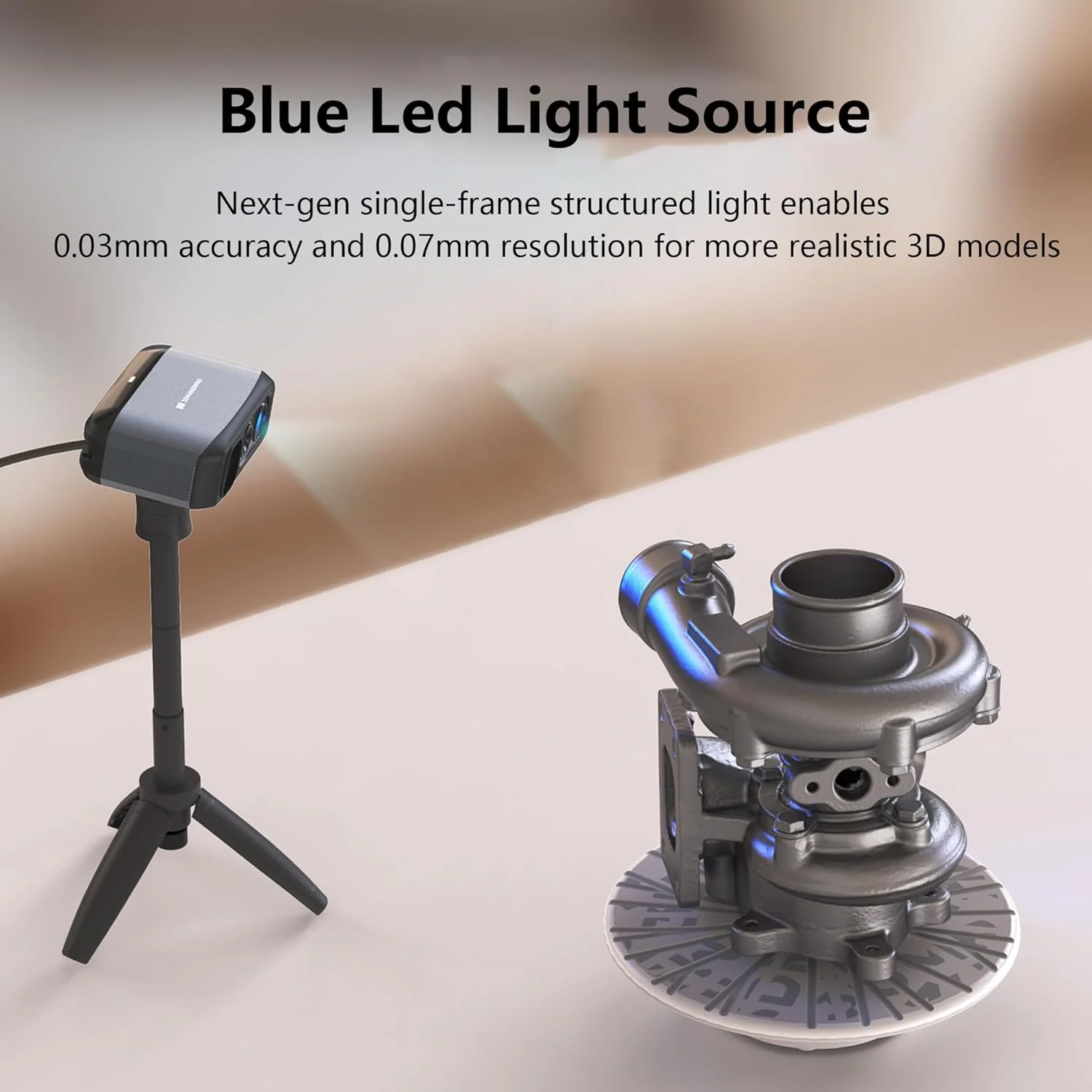 اسکنر سه بعدی 3DMakerpro Moose، اسکنرهای سه بعدی فرمت متوسط برای چاپ، منبع نور ال ای دی آبی، دقت تا 0.03 میلی متر، اسکن تمام رنگی 24 بیتی اسکنر سه بعدی 3DMakerpro Moose، اسکنرهای سه بعدی فرمت متوسط برای چاپ، منبع نور ال ای دی آبی، دقت تا 0.03 میلی متر، اسکن تمام رنگی 24 بیتی