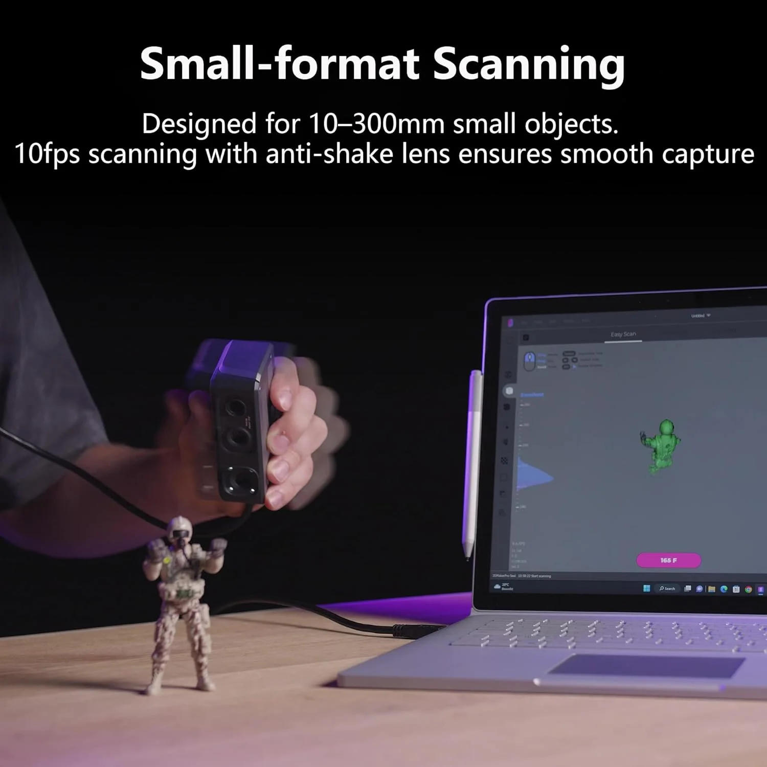 اسکنر سه بعدی 3DMakerpro Seal Lite، اسکنرهای سه بعدی کوچک فرمت برای چاپ، منبع نور LED آبی، دقت تا 0.02 میلی متر، اسکن بافت مونو اسکنر سه بعدی 3DMakerpro Seal Lite، اسکنرهای سه بعدی کوچک فرمت برای چاپ، منبع نور LED آبی، دقت تا 0.02 میلی متر، اسکن بافت مونو