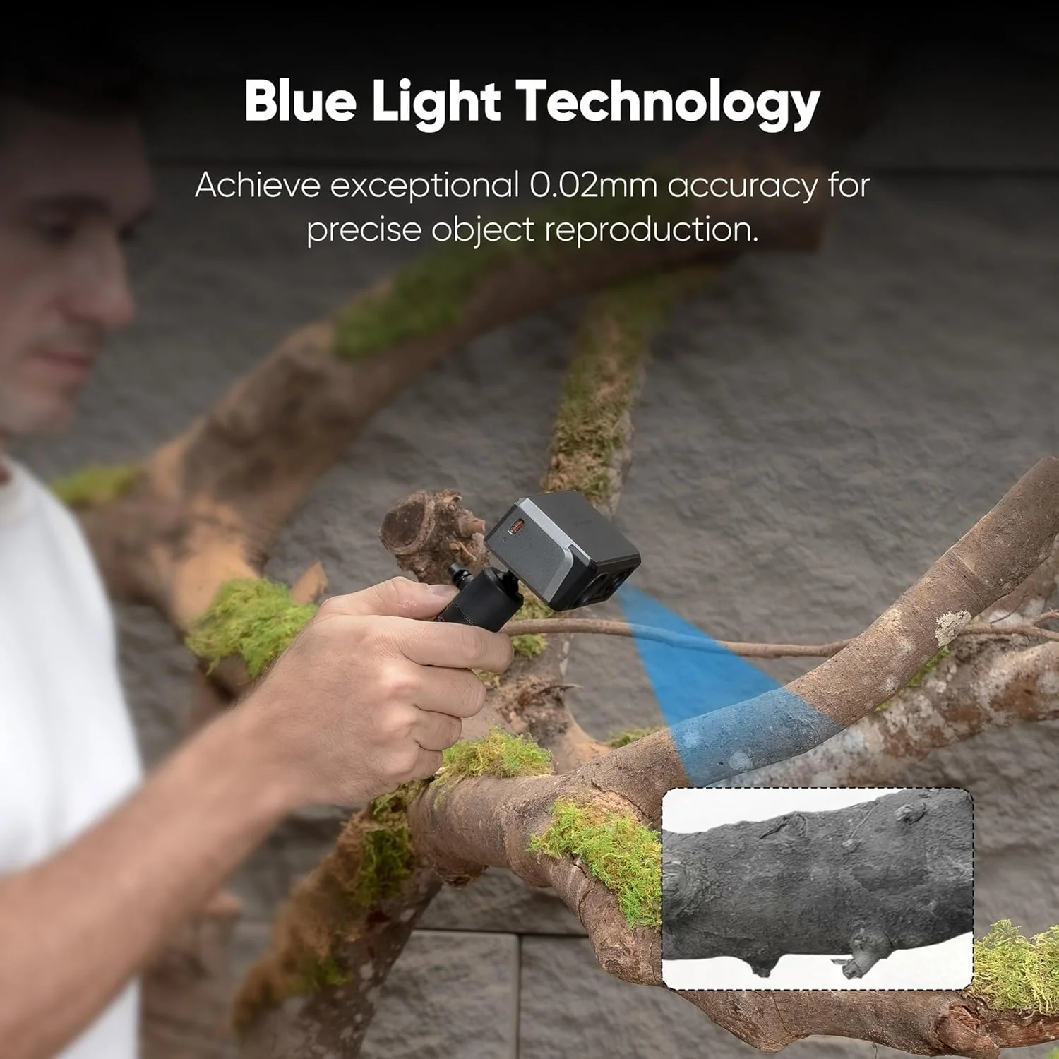 اسکنر سه بعدی دستی 3DMakerpro برای پرینتر سه بعدی، دقت بالای 0.02 میلی متر، سرعت اسکن 10 فریم بر ثانیه با لنزهای ضد لرزش، اسکنر مدل سه بعدی برای ویندوز/MacOS - Seal Lite Advanced