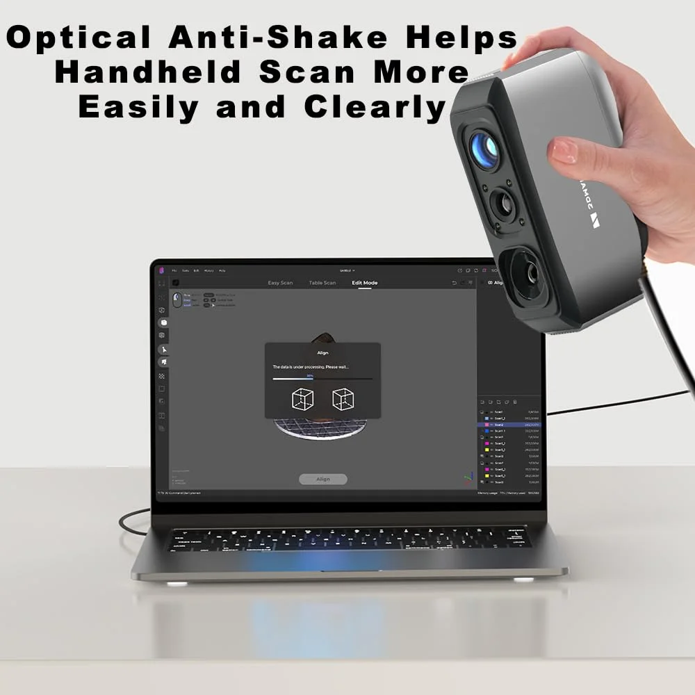 اسکنر سه بعدی دستی 3DMakerpro Moose Lite برای چاپ سه بعدی، ردیابی بصری هوش مصنوعی و لنزهای ضد لرزش نور NIR با رزولوشن 0.1 میلی متر و دقت بالای 0.05 میلی متر، اسکن 10 PFS، سازگار با ویندوز/MacOS اسکنر سه بعدی دستی 3DMakerpro Moose Lite برای چاپ سه بعدی، ردیابی بصری هوش مصنوعی و لنزهای ضد لرزش نور NIR با رزولوشن 0.1 میلی متر و دقت بالای 0.05 میلی متر، اسکن 10 PFS، سازگار با ویندوز/MacOS