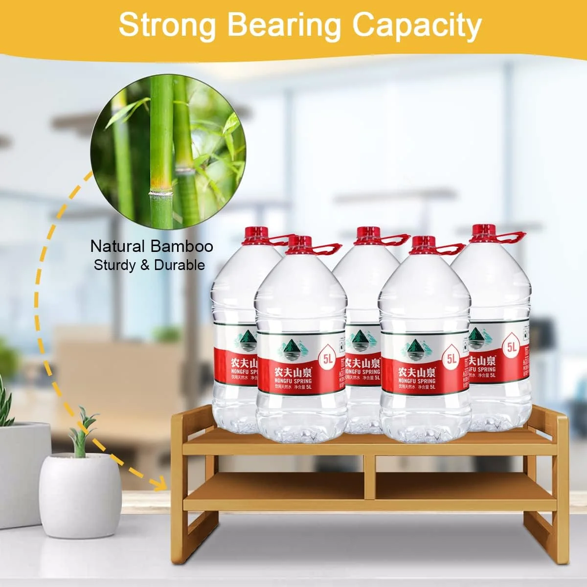 پایه مانیتور دو طبقه، استند رومیزی بامبو با سازمان دهنده ذخیره سازی، مناسب کامپیوتر، لپ تاپ، صرفه جویی در فضا، میز مانیتور پرینتر تلویزیون با ارتفاع قابل تنظیم برای دفتر کار و منزل، 51x17x15 سانتی متر پایه مانیتور دو طبقه، استند رومیزی بامبو با سازمان دهنده ذخیره سازی، مناسب کامپیوتر، لپ تاپ، صرفه جویی در فضا، میز مانیتور پرینتر تلویزیون با ارتفاع قابل تنظیم برای دفتر کار و منزل، 51x17x15 سانتی متر