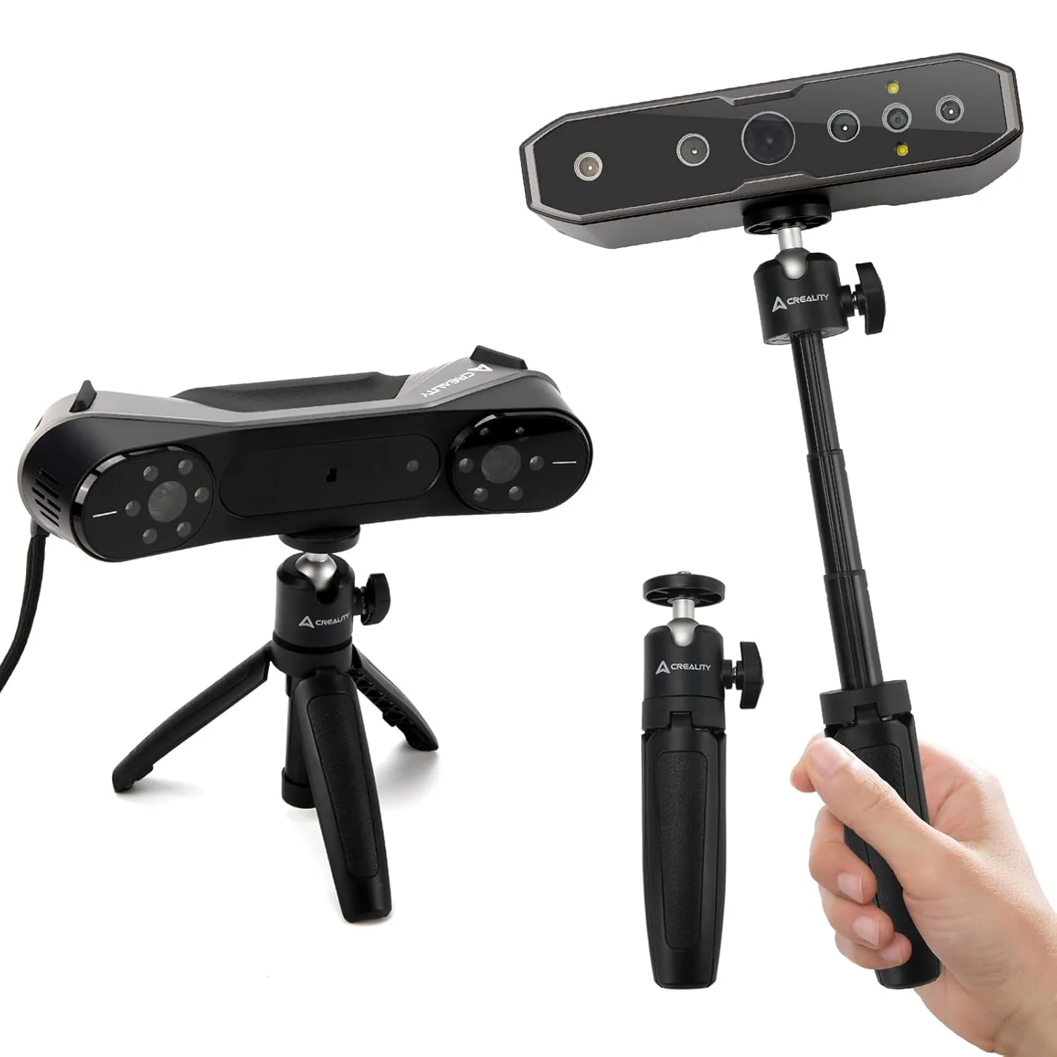 پایه سه پایه اکستنشن Creality، مینی سه پایه استند دسته سلفی برای اسکنر سه بعدی CR-Scan Otter/Raptor، مناسب برای اسکن دستی، اسکن موقعیت ثابت دوربین