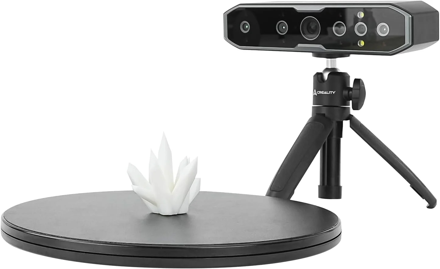 کیت سه پایه گردان و دسته اسکنر سه بعدی کرالیتی، هولدر سه پایه توسعه اسکنر سه بعدی CR-Scan Otter/Raptor با رزوه استاندارد 1/4 اینچی، چرخش دقیق و پشتیبانی پایدار برای اسکن سه بعدی