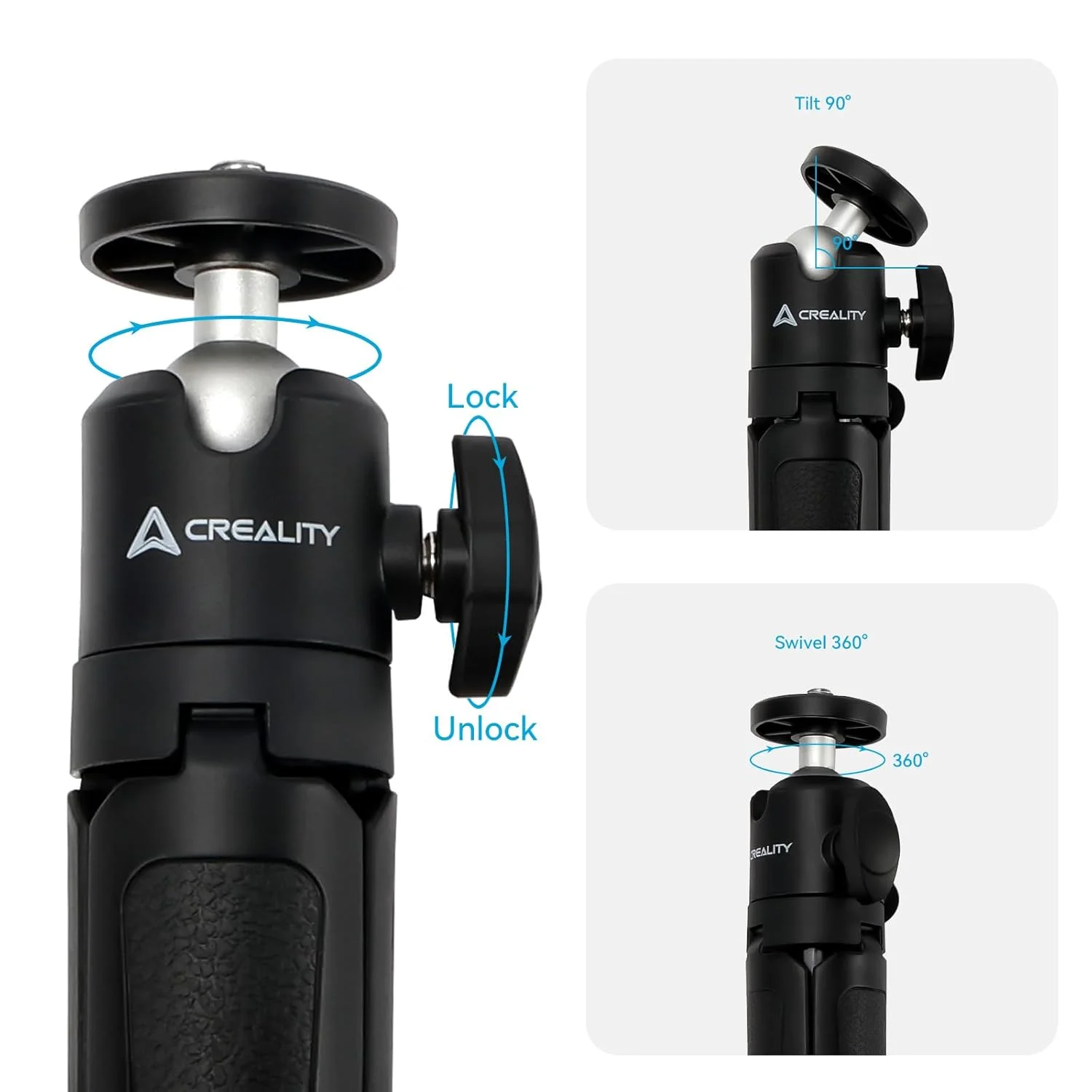 پایه سه پایه اکستنشن Creality، مینی سه پایه استند دسته سلفی برای اسکنر سه بعدی CR-Scan Otter/Raptor، مناسب برای اسکن دستی، اسکن موقعیت ثابت دوربین پایه سه پایه اکستنشن Creality، مینی سه پایه استند دسته سلفی برای اسکنر سه بعدی CR-Scan Otter/Raptor، مناسب برای اسکن دستی، اسکن موقعیت ثابت دوربین