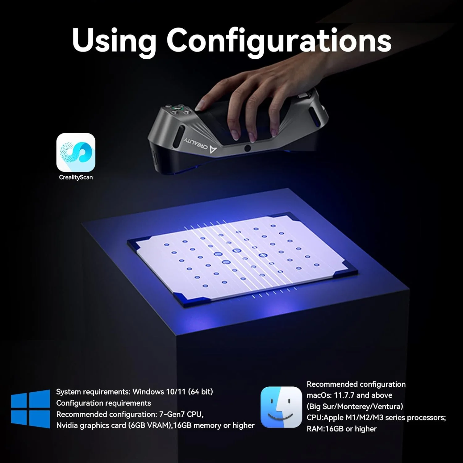 اسکنر سه بعدی Creality Raptor به همراه Creality Scan Bridge برای Raptor، پشتیبانی از WiFi 6 و قابلیت نمایش بی‌سیم صفحه، اپلیکیشن تلفن هوشمند