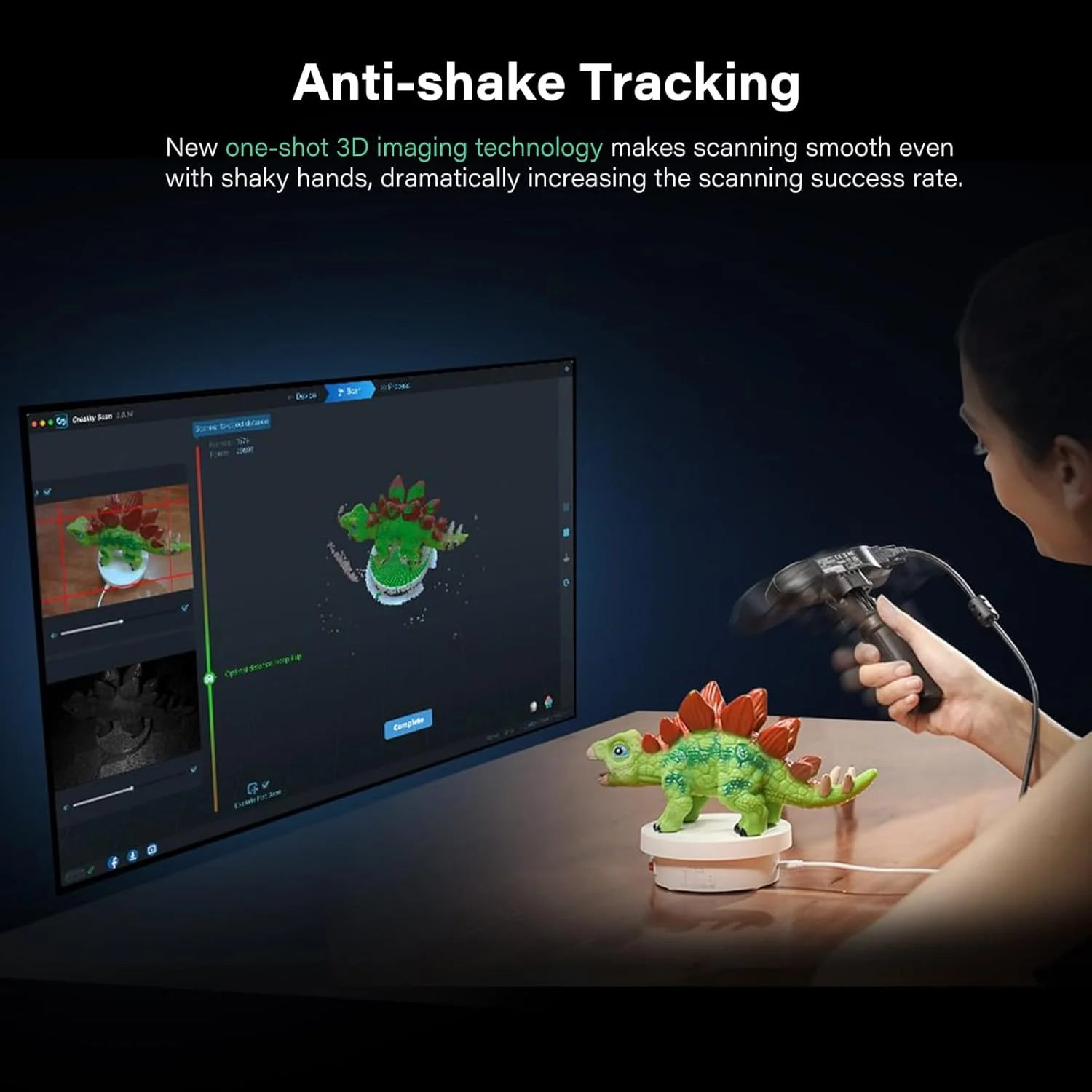 اسکنر سه بعدی Creality CR-Scan Ferret Pro برای ارتقاء پرینتر سه بعدی، اسکن مدل سه بعدی دستی، ضد لرزش، ردیابی Wifi6، دقت 0.1 میلی متر، رنگ کامل 24 بیتی برای گوشی های اندروید، iOS، کامپیوتر، مک، ویندوز