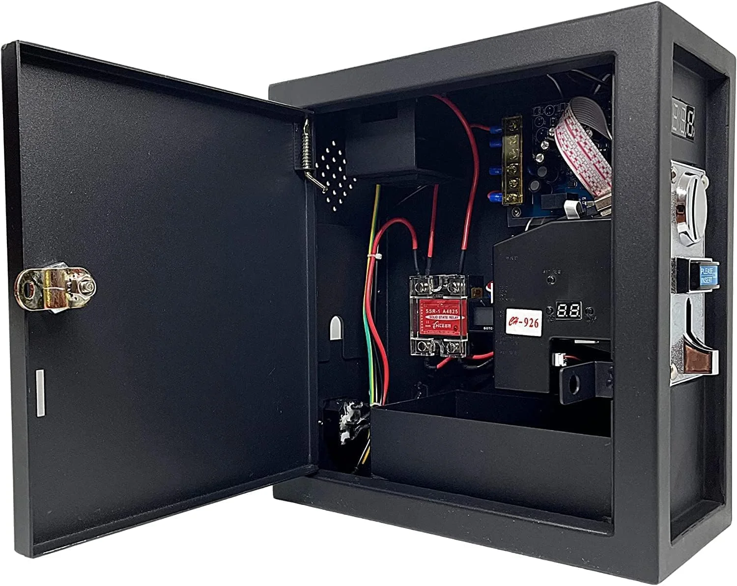 جعبه کنترل تایمر سکه ای سینترون ST-002 110V برای دستگاه های الکترونیکی، دستگاه های فروش خودکار، دستگاه های بازی، صندلی های ماساژ، واکس زن کفش، ماشین لباسشویی، شارژرها، خشک کن ها، کارواش اتوماتیک، کامپیوترها