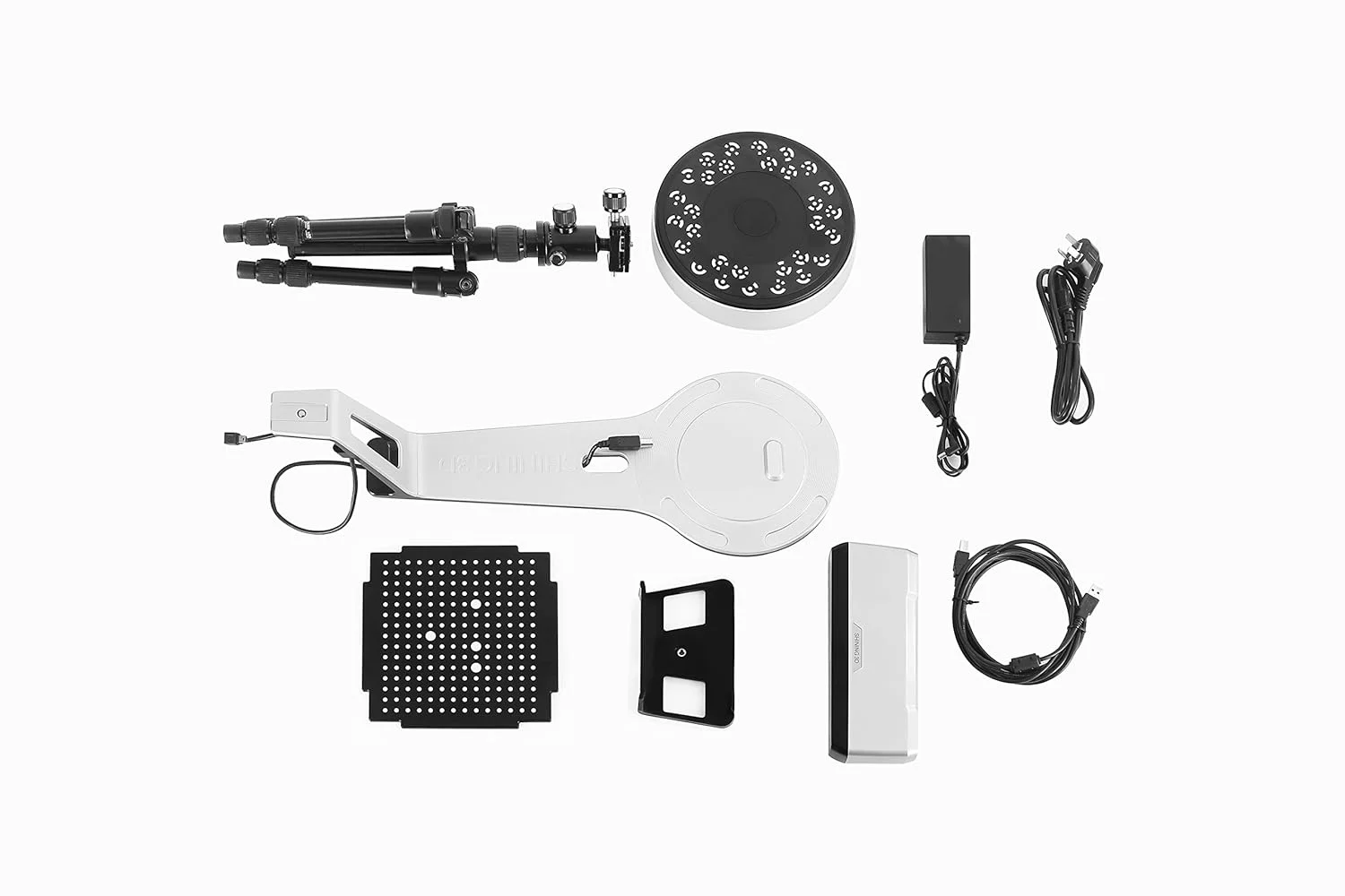 اسکنر سه بعدی رومیزی EinScan SP V2 Pro - اسکنر رومیزی با دقت 0.05 میلی متر، رزولوشن 0.17 میلی متر، سرعت اسکن 1 ثانیه، اسکنرهای حالت دوگانه ثابت/خودکار با ویژگی ها، نشانگرهای اسکن سه بعدی و صفحه گردان، اسکن به کامپیوتر