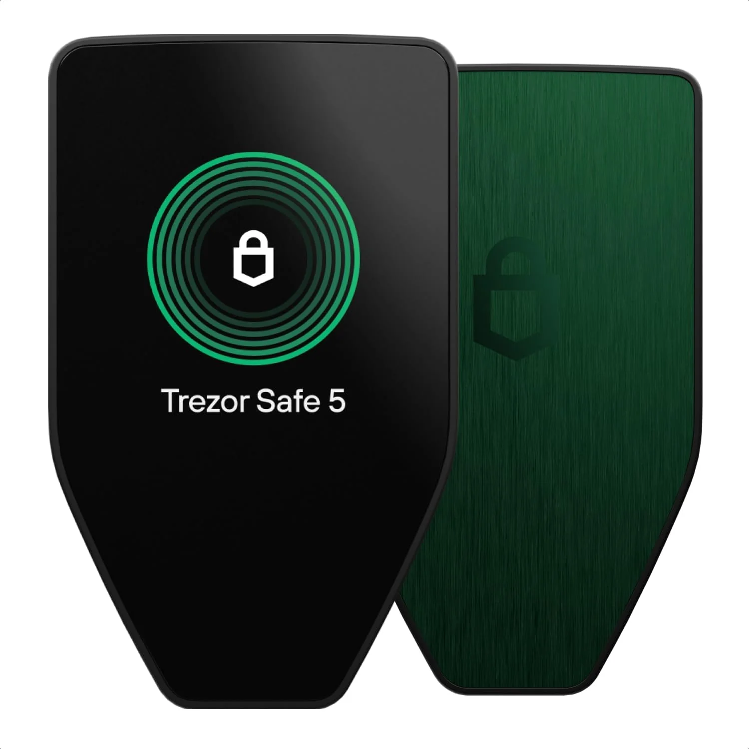 کیف پول سخت افزاری رمزنگاری Trezor Safe 5 با عنصر امن و عبارت عبور، صفحه لمسی رنگی، بازخورد لمسی، امنیت بیت کوین، پشتیبانی از هزاران سکه و توکن، راه اندازی سریع و ساده (زمرد سبز)