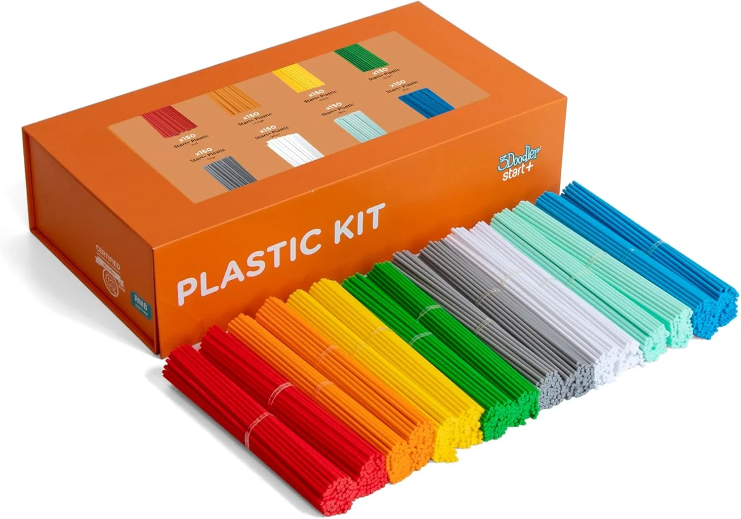 مجموعه آموزشی 3Doodler EDU Start، مجموعه کامل، شامل 12 قلم چاپ سه بعدی + 1200 رشته فیلامنت پلاستیکی + طرح های فعالیت کلاسی