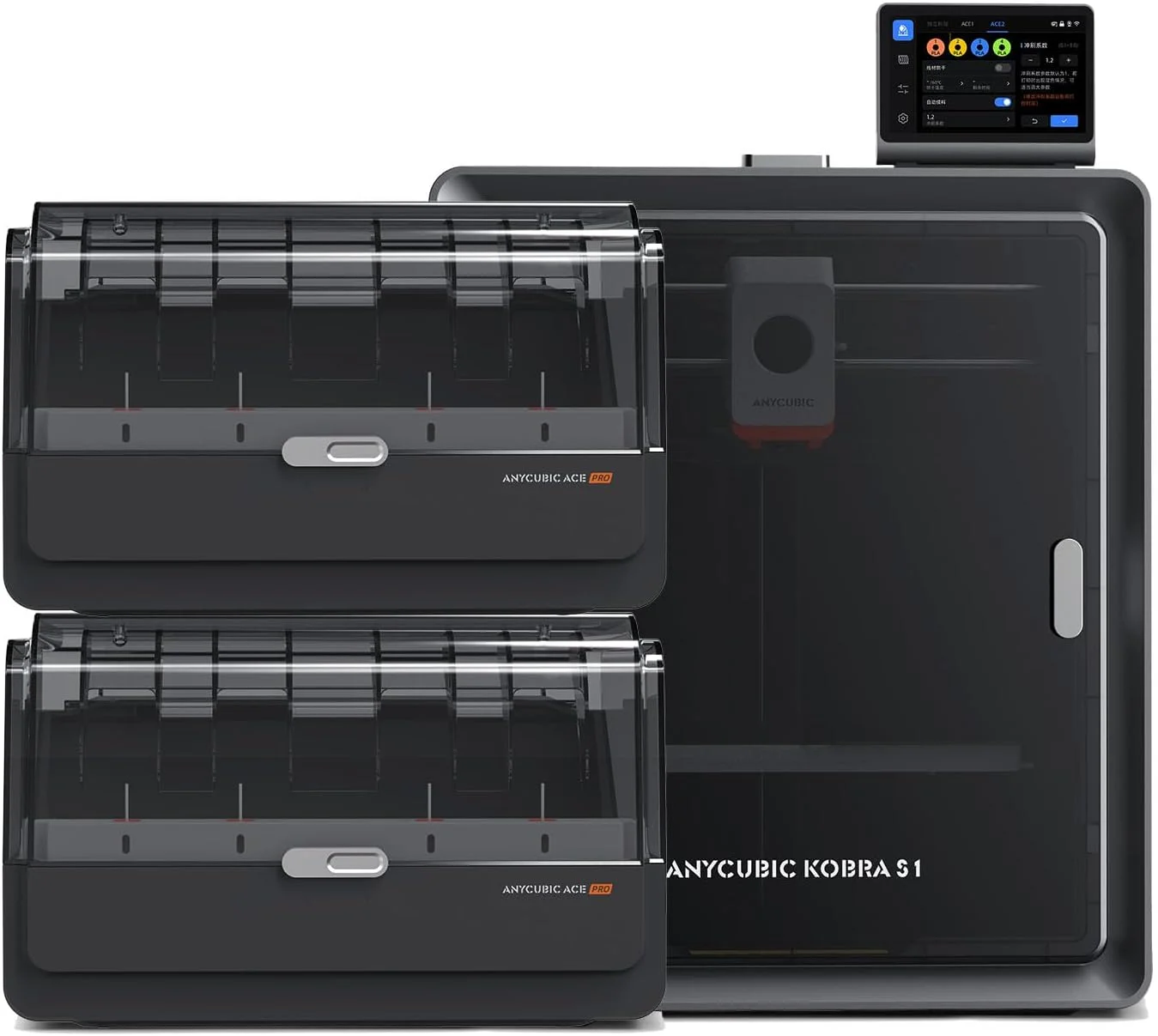 ست پرینتر سه بعدی Anycubic Kobra S1 به همراه 8 رنگ متنوع و 2 عدد Anycubic ACE PRO