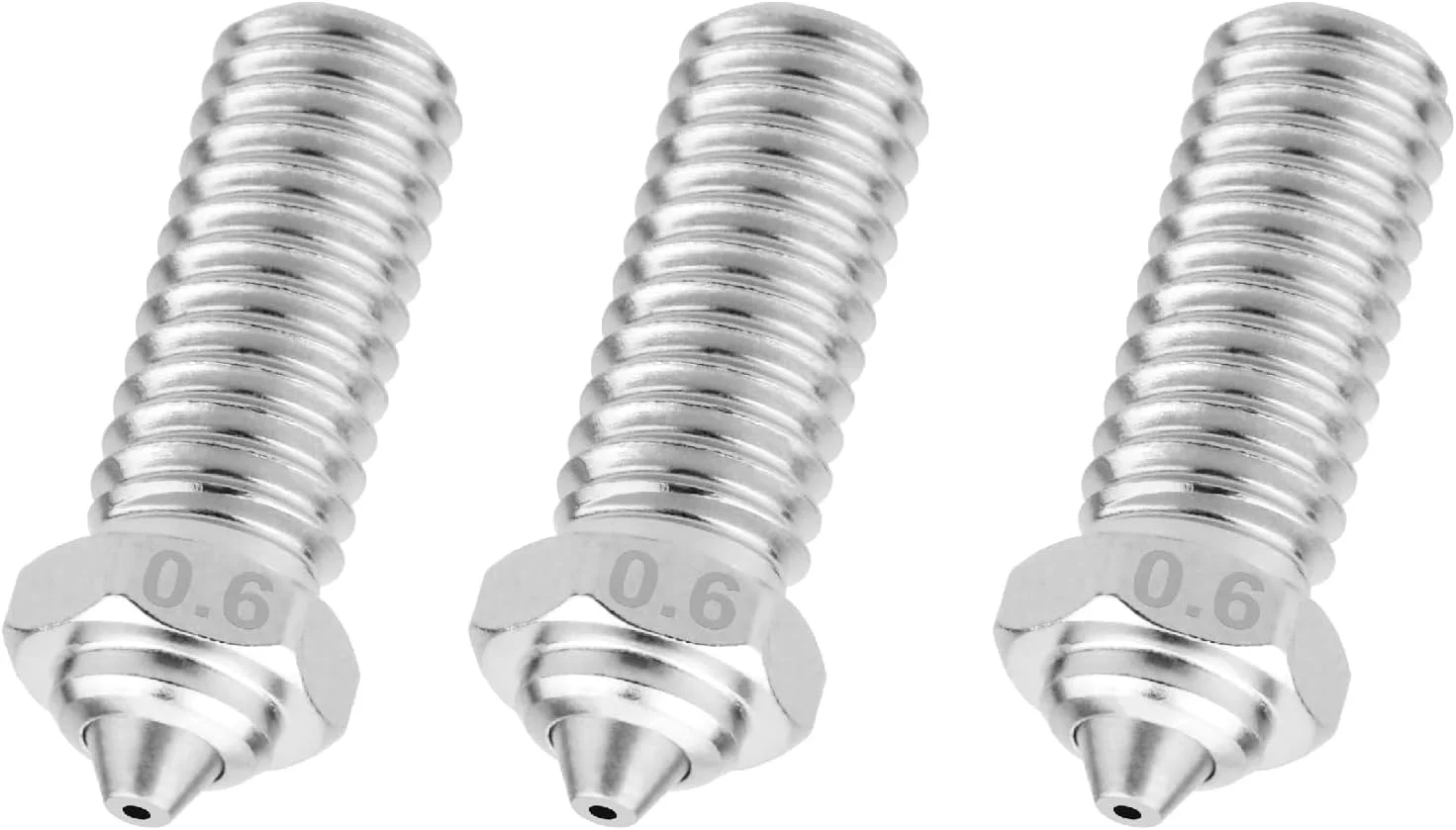 نازل سه عددی 0.6 میلی‌متری بایمتال Qidi X-Max3 – فولاد سخت شده و روکش مس برای پرینترهای سه بعدی Q1 Pro/X-Smart3/X-Plus3/X-Max3