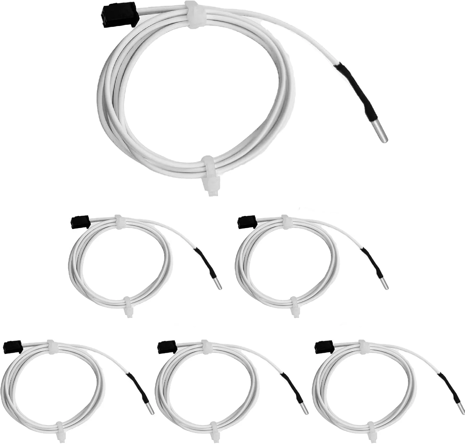 مجموعه 6 عددی ترمیستور پرینتر سه بعدی HT-NTC100K، ارتقاء ترمیستور Ender 3، سنسور ترمیستور NTC 100K 3950، 3x15، XH2.54 2Pin سازگار با Ender 3 v2، Ender 5، CR6 CR10 Series V6 Volcano Hotend پرینتر سه بعدی.