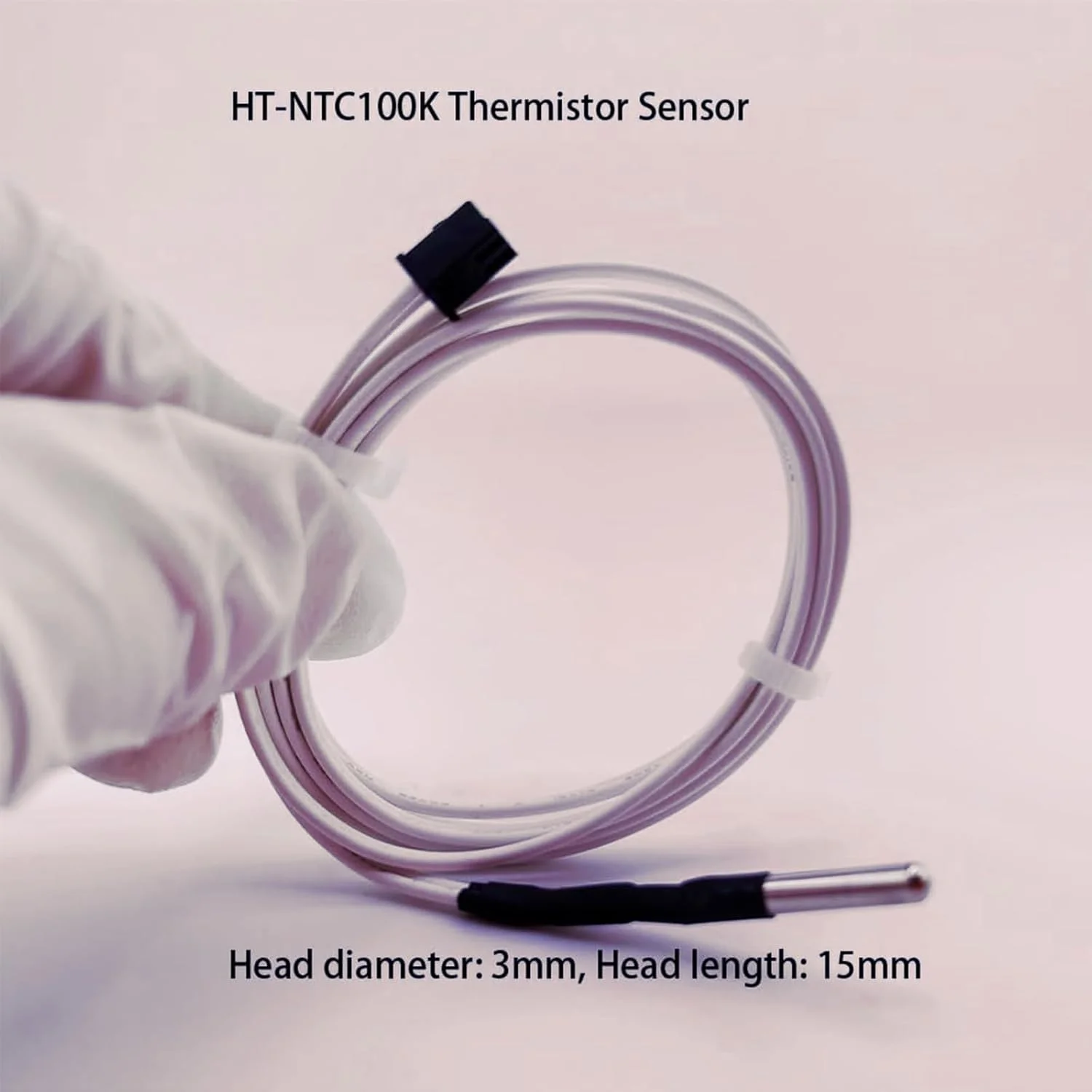 مجموعه 6 عددی ترمیستور پرینتر سه بعدی HT-NTC100K، ارتقاء ترمیستور Ender 3، سنسور ترمیستور NTC 100K 3950، 3x15، XH2.54 2Pin سازگار با Ender 3 v2، Ender 5، CR6 CR10 Series V6 Volcano Hotend پرینتر سه بعدی.