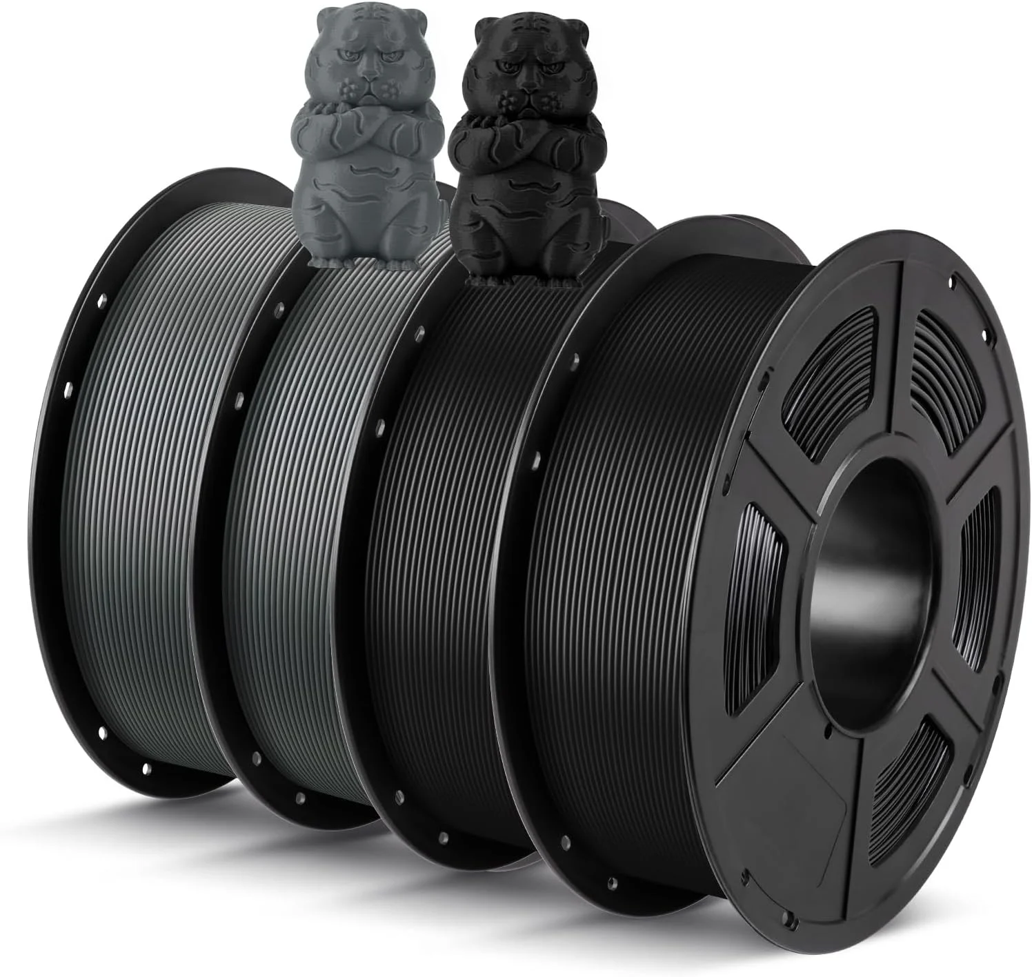 (بسته 4 کیلوگرمی PLA) پرینتر سه بعدی Anycubic Kobra S1 Combo، 4 رنگ چندگانه خیره کننده با Anycubic ACE PRO، سرعت بالا 600 میلی متر بر ثانیه + فیلامنت PLA انیکوبیک 1.75 میلی متر، 2 کیلوگرم خاکستری + 2 کیلوگرم مشکی