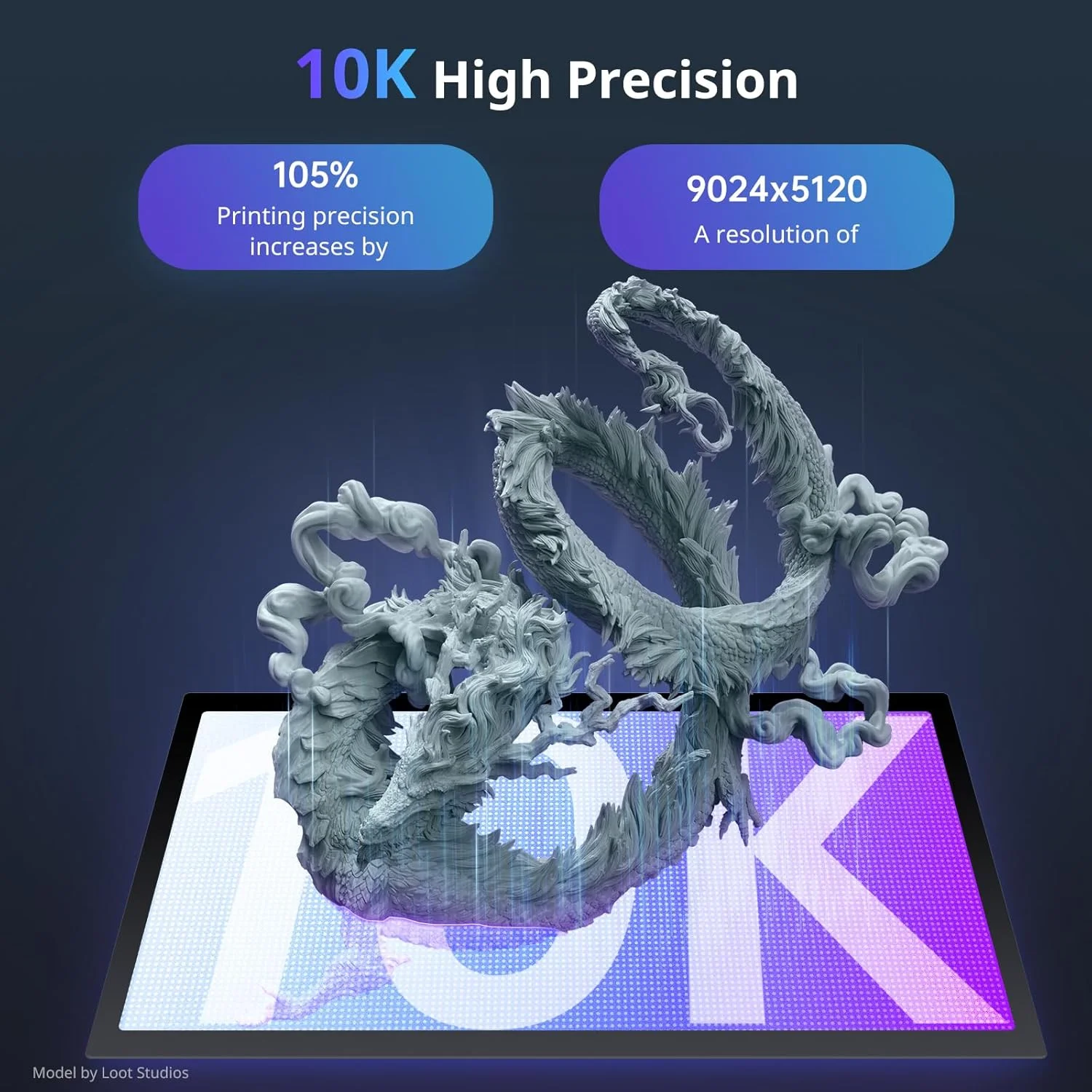 پرینتر سه بعدی رزینی ANYCUBIC 10K مدل Photon Mono 4 Ultra و ست رنگ آمیزی مدل های سه بعدی چند منظوره