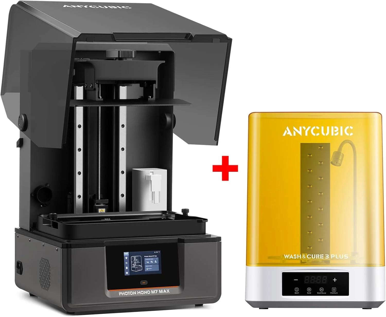 بسته پرینتر سه بعدی رزینی ANYCUBIC Photon Mono M7 MAX و ایستگاه شستشو و کیور 3 پلاس