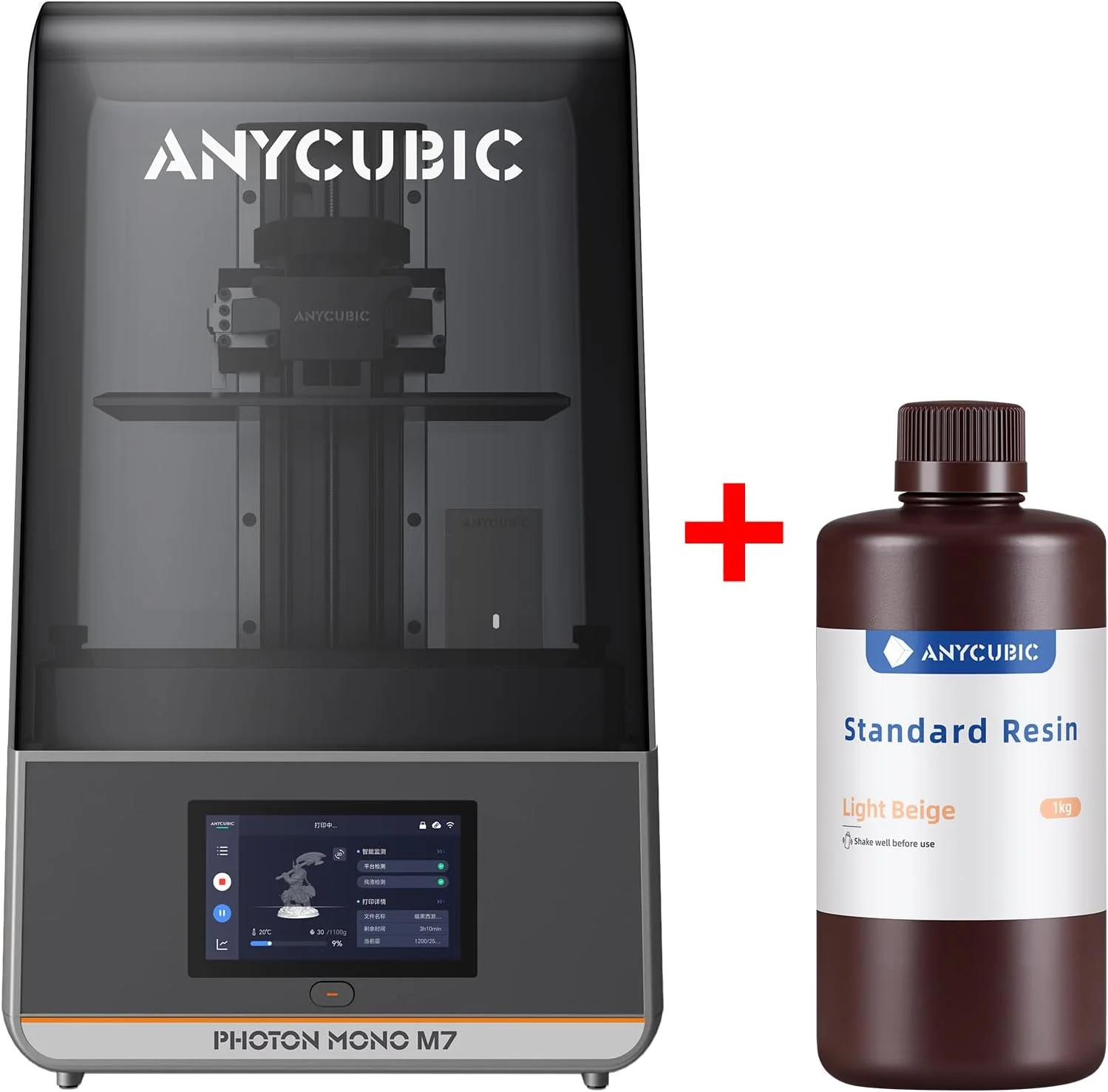 آنی کیوبیک فوتون مونو ام 7 و رزین استاندارد سه بعدی بژ 1 کیلوگرمی