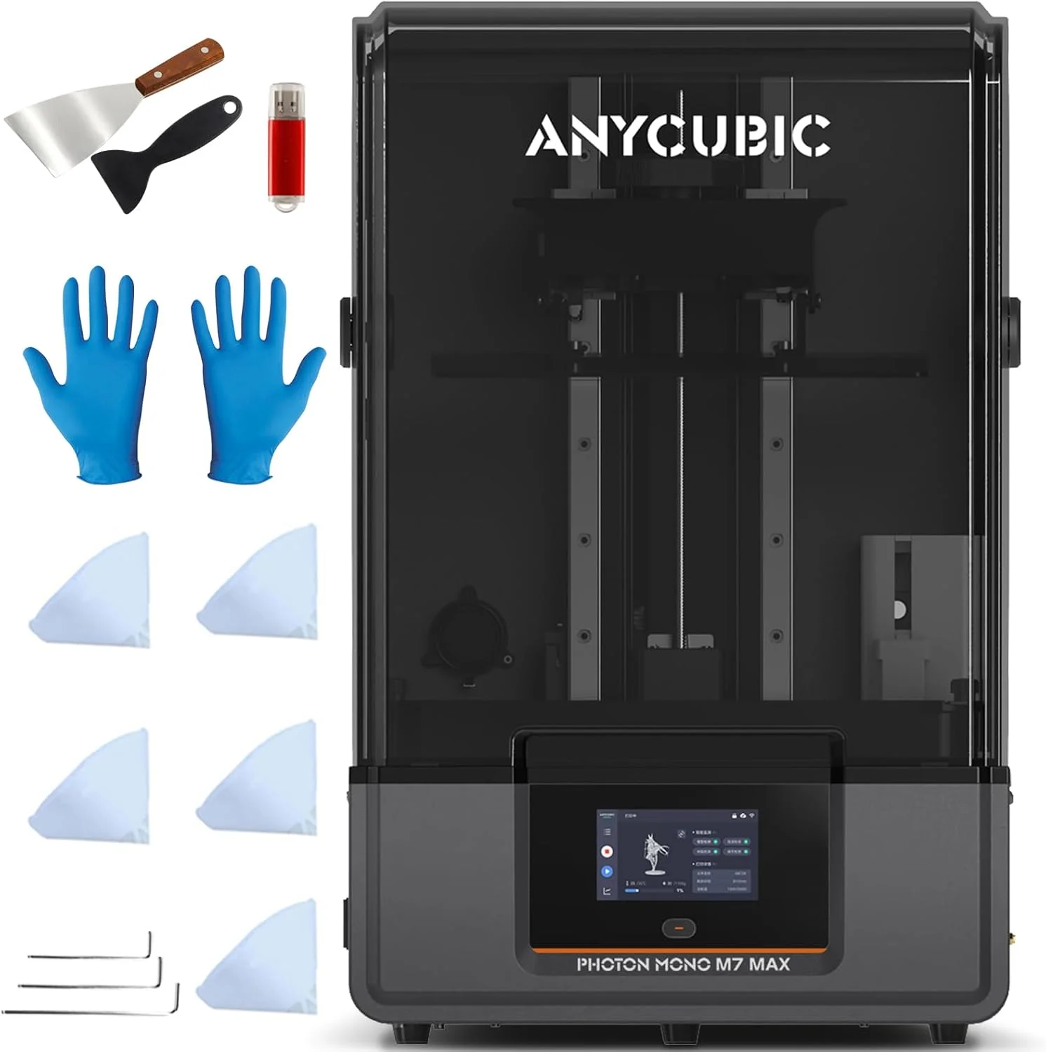 پرینتر سه بعدی رزینی ANYCUBIC فوتون مونو M7 MAX و مخزن رزین یدکی، تعویض آسان و سریع رزین