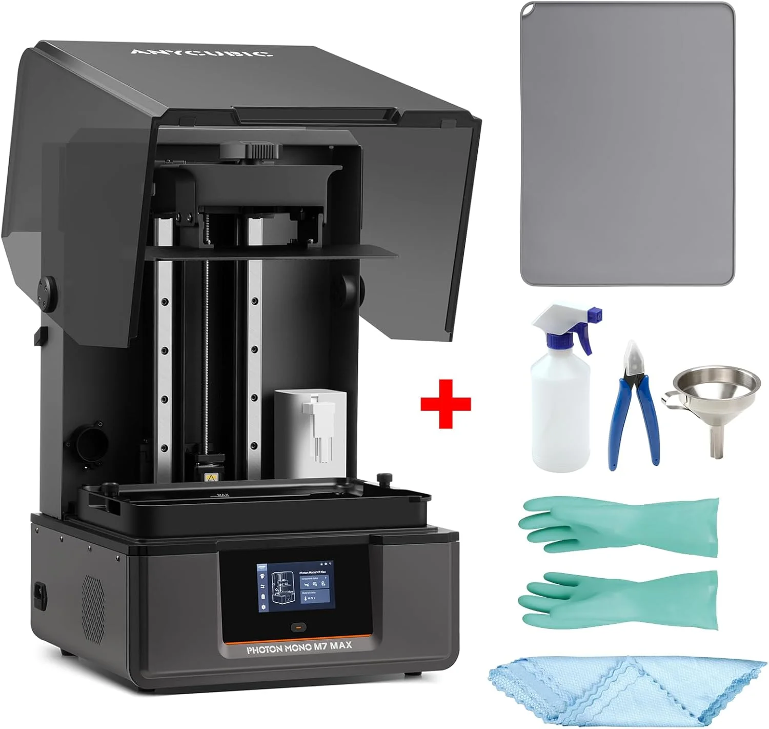 ANYCUBIC فوتون مونو M7 MAX و کیت ابزار لوازم جانبی تمیز کننده پرینتر سه بعدی رزینی