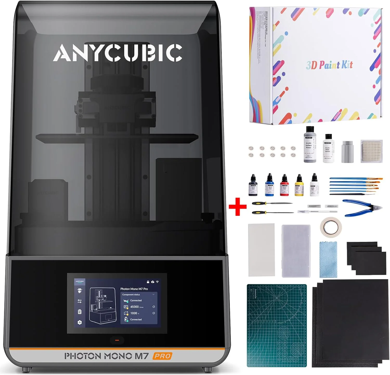 آنی کیوبیک فوتون مونو M7 پرو و مجموعه چند منظوره رنگ آمیزی مدل های سه بعدی، بسته های پرینتر سه بعدی رزینی