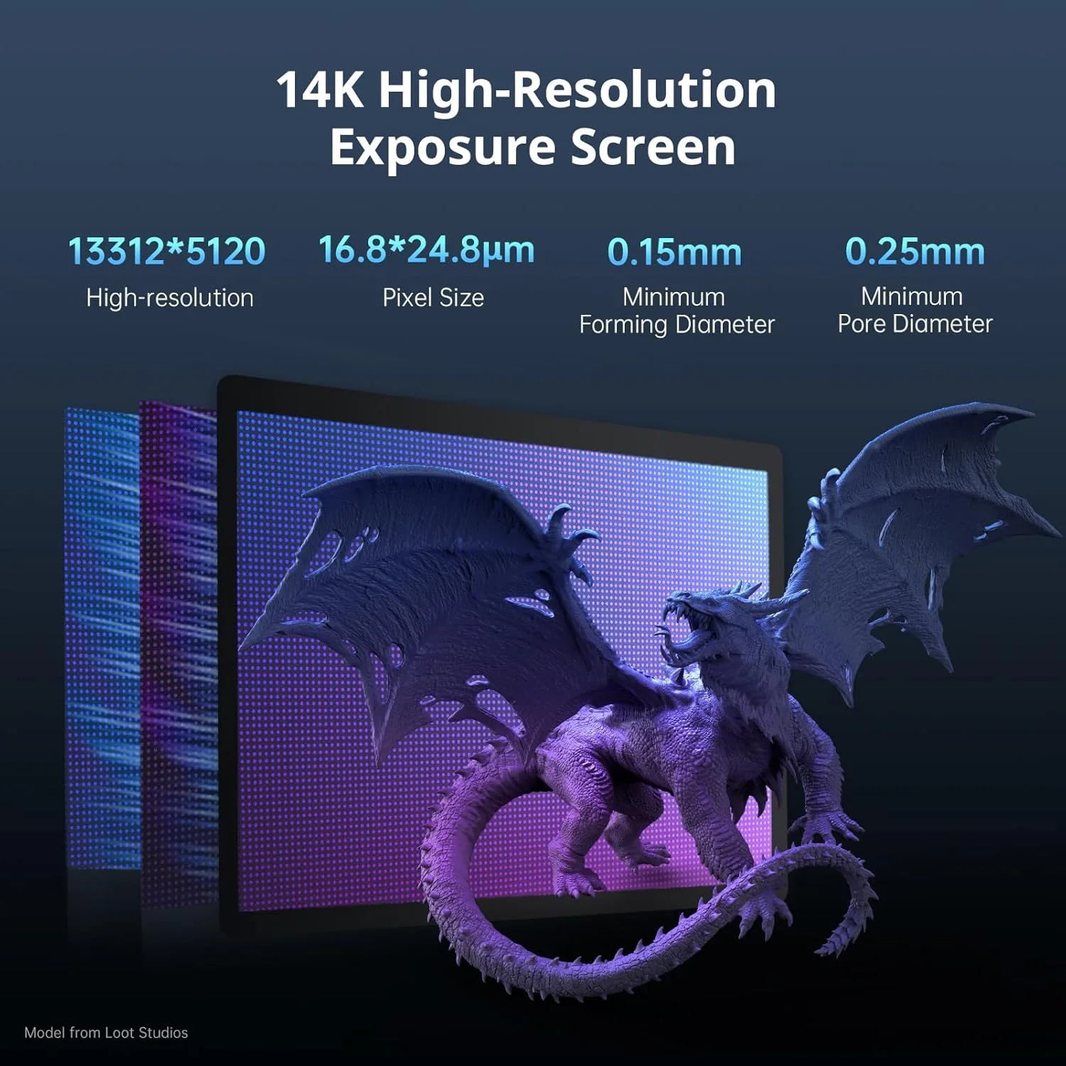 پرینتر سه بعدی رزینی ANYCUBIC Photon Mono M7، صفحه نمایش 10.1 اینچی 14K HD با سیستم COB LighTurbo 3.0، چاپ سریع 150 میلی‌متر در ساعت، پرینتر رزینی سه بعدی هوشمند، حجم ساخت 8.77''x4.96''x9.05''