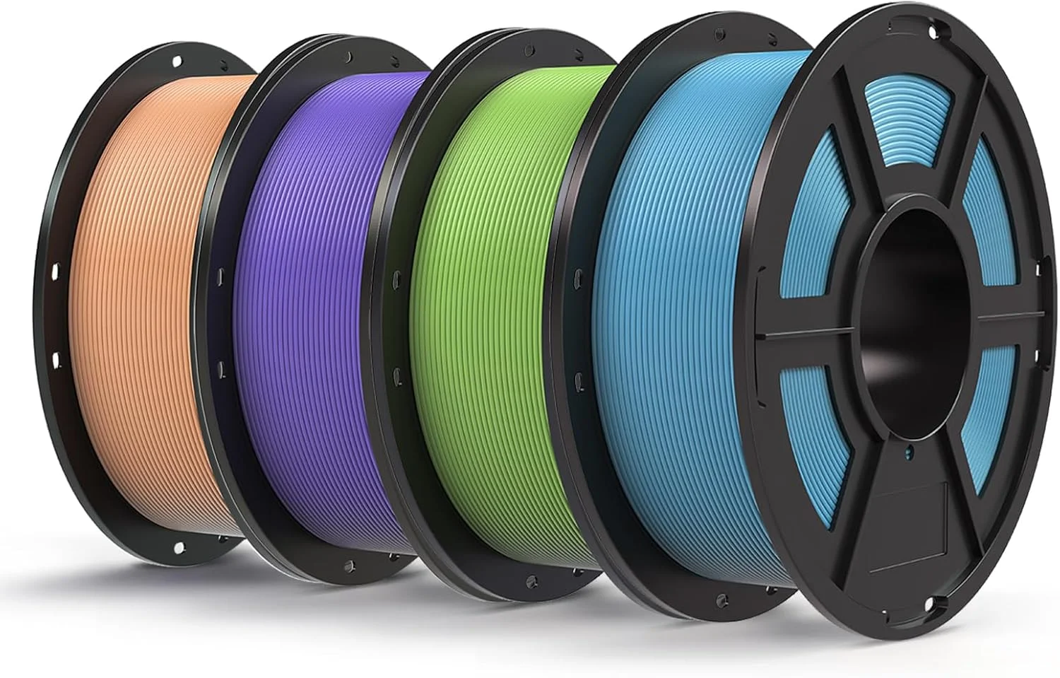 مجموعه پرینتر سه بعدی چند رنگ Anycubic Kobra S1 Combo به همراه فیلامنت PLA انیکوبیک 1.75mm 4KG، هلویی صورتی، بنفش بین ستاره ای، فیروزه ای استوایی، برگ بهاری