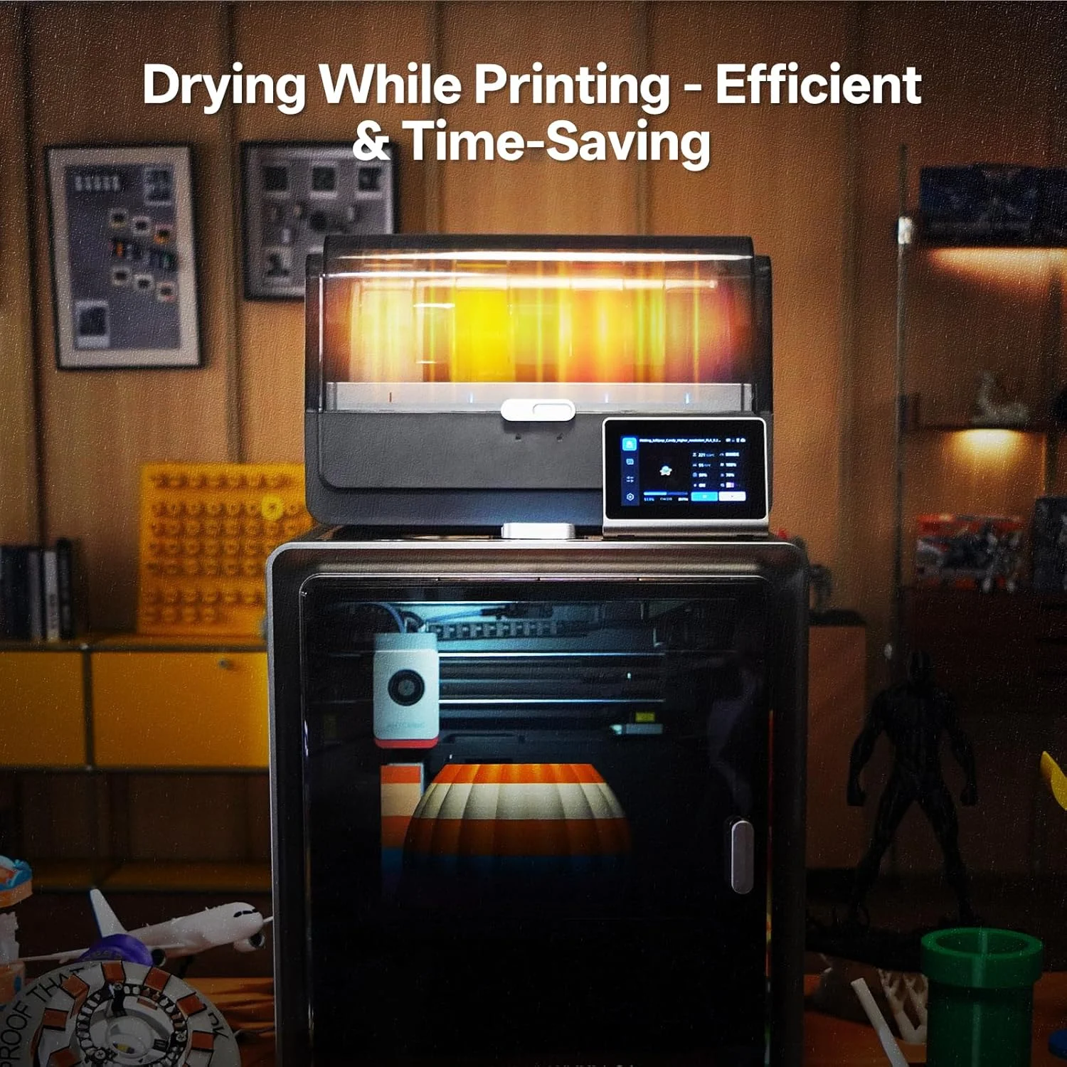 پرینتر سه بعدی (باندل Anycubic Kobra S1 Combo) چند رنگ، سرعت بالا تا 600 میلی متر بر ثانیه، دقت بالا، ساختار پایدار Core XY، چاپ فوق العاده بی صدا 250 * 250 * 250 میلی متر