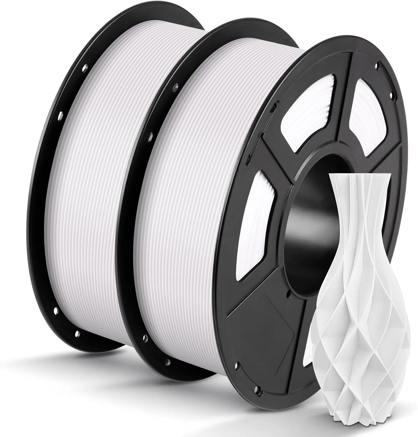 （بسته PLA انیکوبیک） پرینتر سه بعدی Anycubic Kobra 3 V2، حداکثر سرعت چاپ 600mm/s، کالیبراسیون کاملا اتوماتیک با جزئیات بهتر و فیلامنت PLA انیکوبیک 1.75mm، 2KG سفید