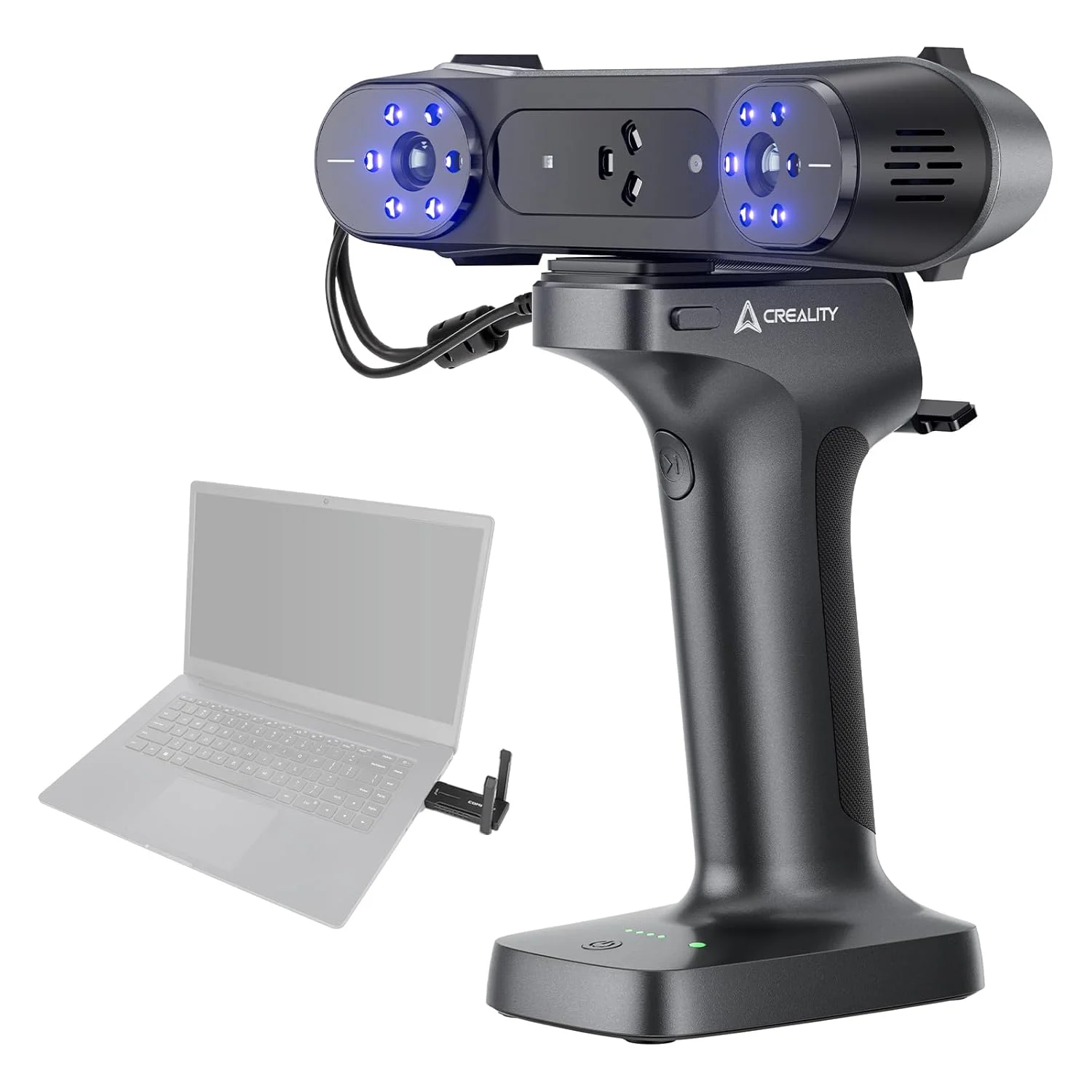 اسکنر سه بعدی Creality Raptor Pro به همراه Scan Bridge برای Raptor Pro، پشتیبانی از WiFi 6 برای انتقال تصویر بی‌سیم، اپلیکیشن موبایل هوشمند، ظرفیت بالا و شارژ سریع