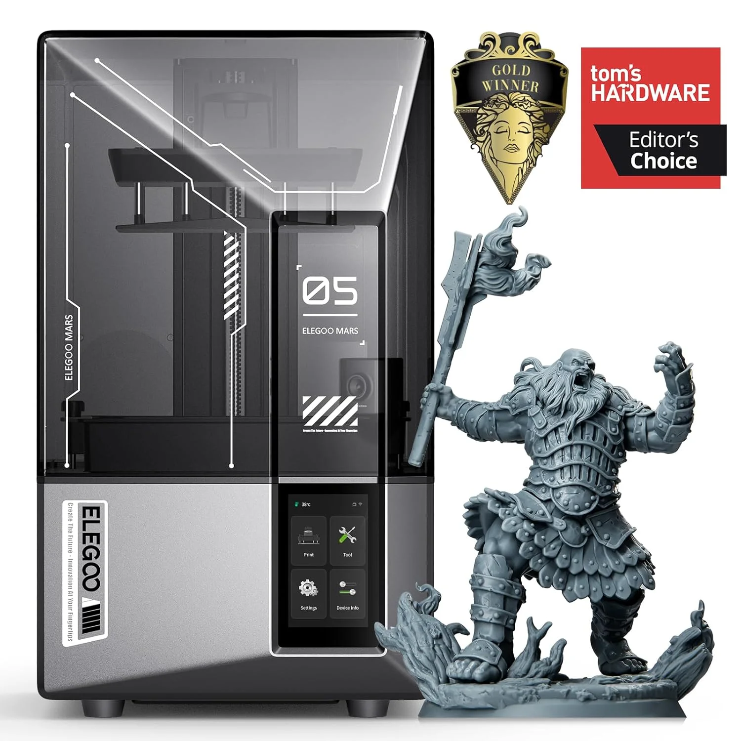 پرینتر سه بعدی رزینی ELEGOO Mars 5 Ultra MSLA و دستگاه شستشو و کیورینگ ELEGOO Mercury Plus V3.0