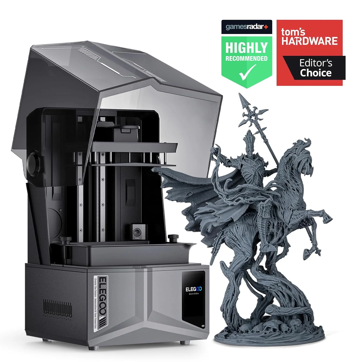 چاپگر سه بعدی رزینی ELEGOO Saturn 4 Ultra 12K MSLA و دستگاه تصفیه هوا ELEGOO Mars Mate