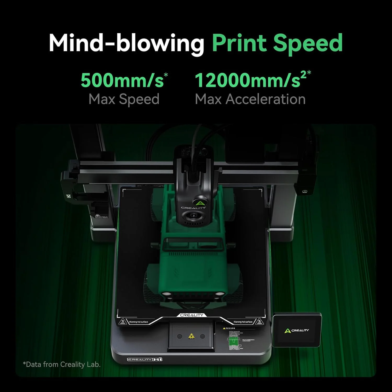 پرینتر سه بعدی Creality Hi، پرینتر سه بعدی چند رنگ (نیازمند CFS) به همراه فیلامنت Hyper RFID PLA 2KG مشکی، سفید