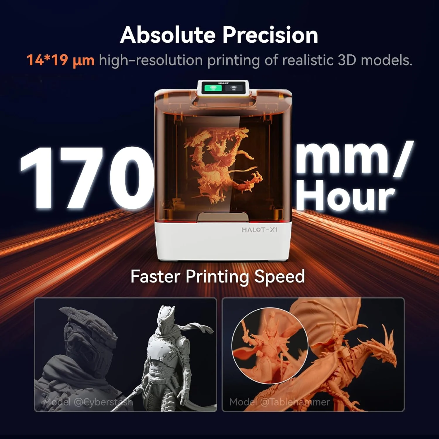 پرینتر سه بعدی رزینی Creality Halot-X1 Combo، ال سی دی مونو 10.1 اینچی 16K، 14×19 میکرومتر، چاپ با سرعت بالا 170 میلی‌متر بر ساعت، مدیریت هوشمند رزین، اسمبل شده کامل و تراز خودکار، اندازه چاپ بزرگ 8.33*4.66*7.87 اینچ
