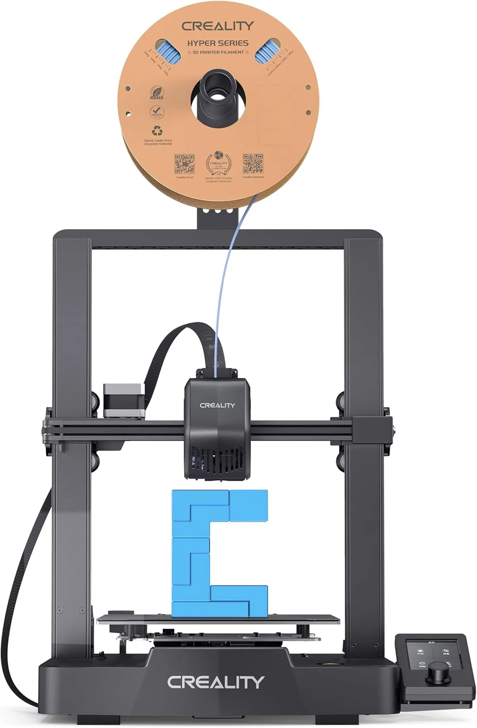 پرینتر سه بعدی کرالیتی Ender 3 V3 SE با سرعت چاپ 250 میلی‌متر بر ثانیه، تراز خودکار CR Touch، اکسترودر درایو مستقیم، محور دوگانه Z، بارگیری خودکار فیلامنت، اندازه چاپ 8.66x8.66x9.84 اینچ