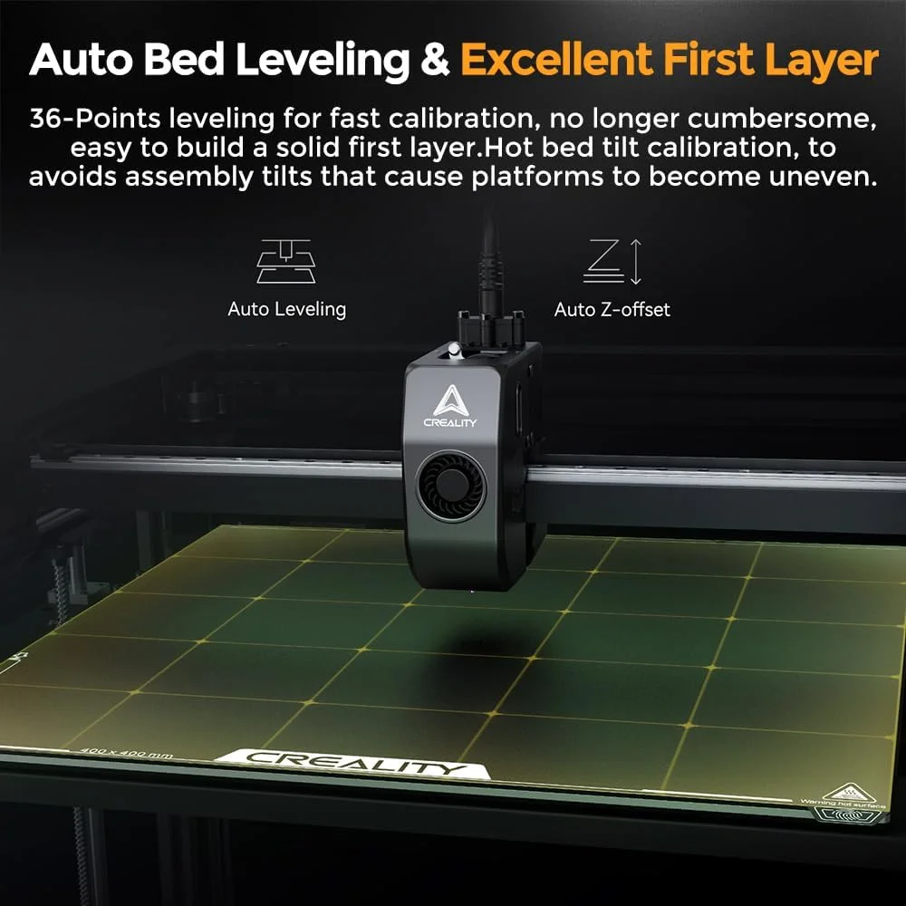 چاپگر سه بعدی کرالیتی Ender 5 Max، با حداکثر سرعت چاپ 700 میلی‌متر بر ثانیه، تراز خودکار، اکسترودر دمای بالای 300 درجه سانتیگراد، ریل خطی دقیق، محور دوگانه Z و بدنه قوی به همراه فیلامنت ابریشمی